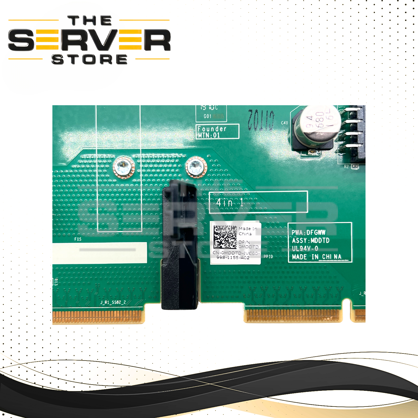 Dell PowerEdge Server R740 / R740XD Riser 1A, 2x PCIe x16 Slots (4 in 1 Configuration). P/N: MDDTD, 0MDDTD.