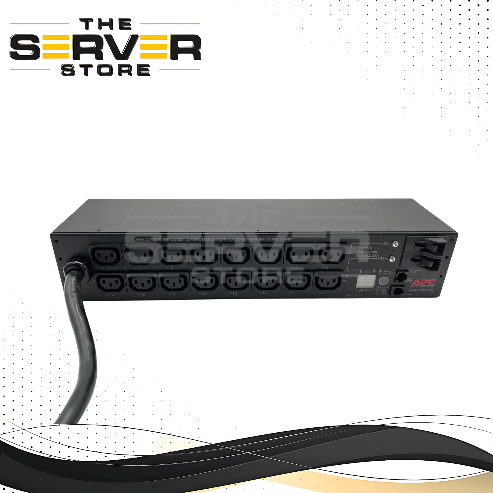 APC Switched Rack PDU 2U 30A 208V 16x C13 NEMA L6-30P 12ft Cord AP7911
