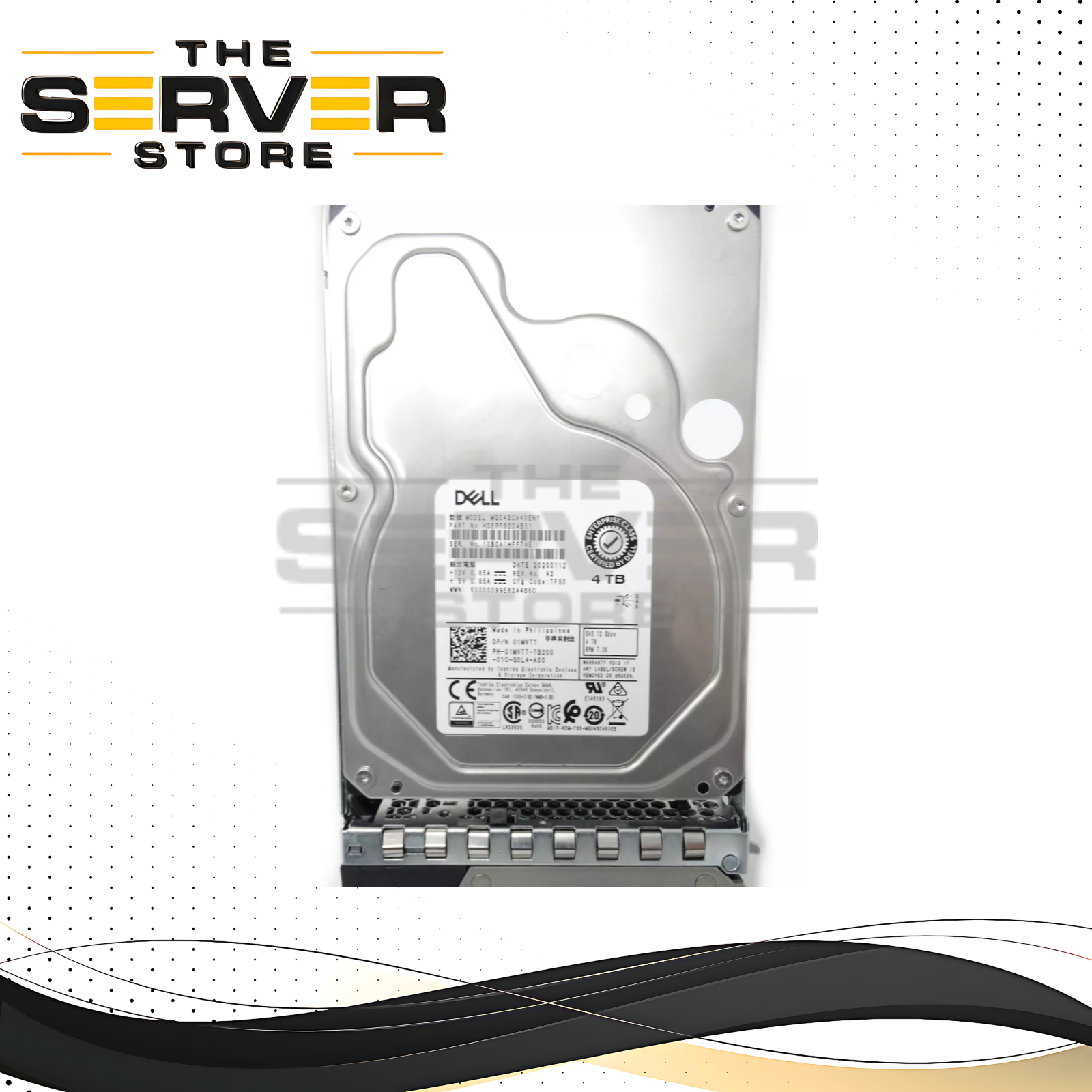 Dell 4TB 7.2K 12GB/s 3.5'' SAS HDD Hard Drive (1MVTT)