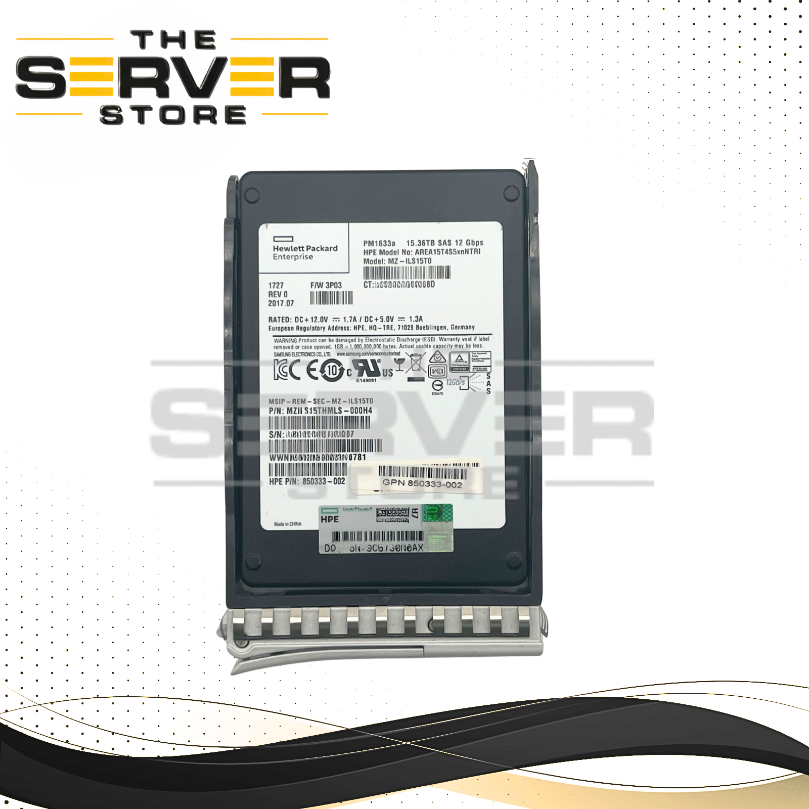 Samsung 15.36TB SAS 12Gbps RI SFF 2.5" 15mm SSD MZ-ILS15T0 PM1633a Series  for Cisco UCS C-Series Server