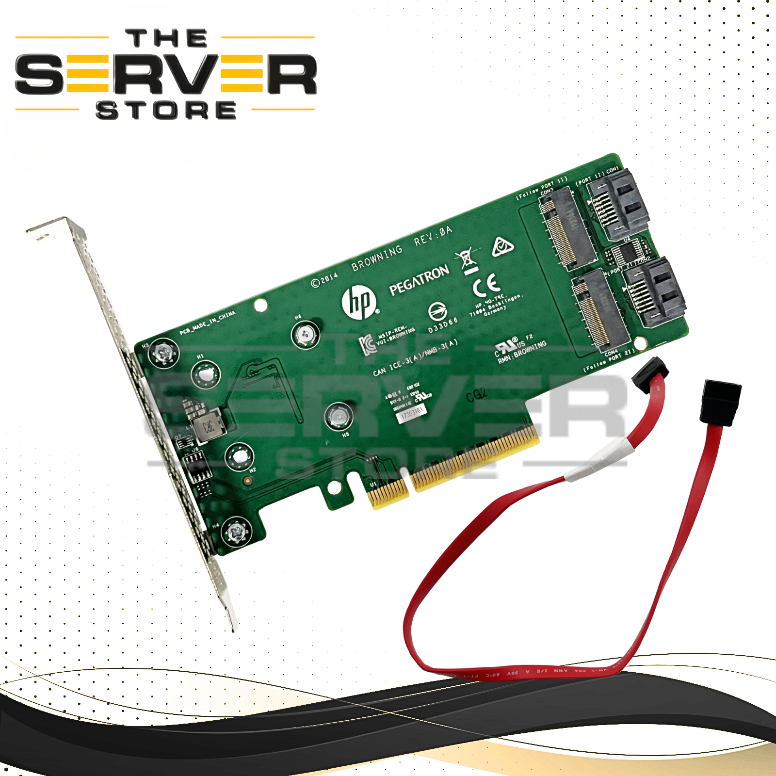 HPE SATA M.2 ML/DL Dual Drive PCIe Riser Card (Card Only) 798362-001