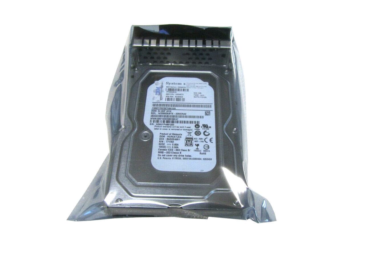 39M4530, 39M4533, 42C0469 DISCO DURO SATA DE 500GB SIMPLE SWAP