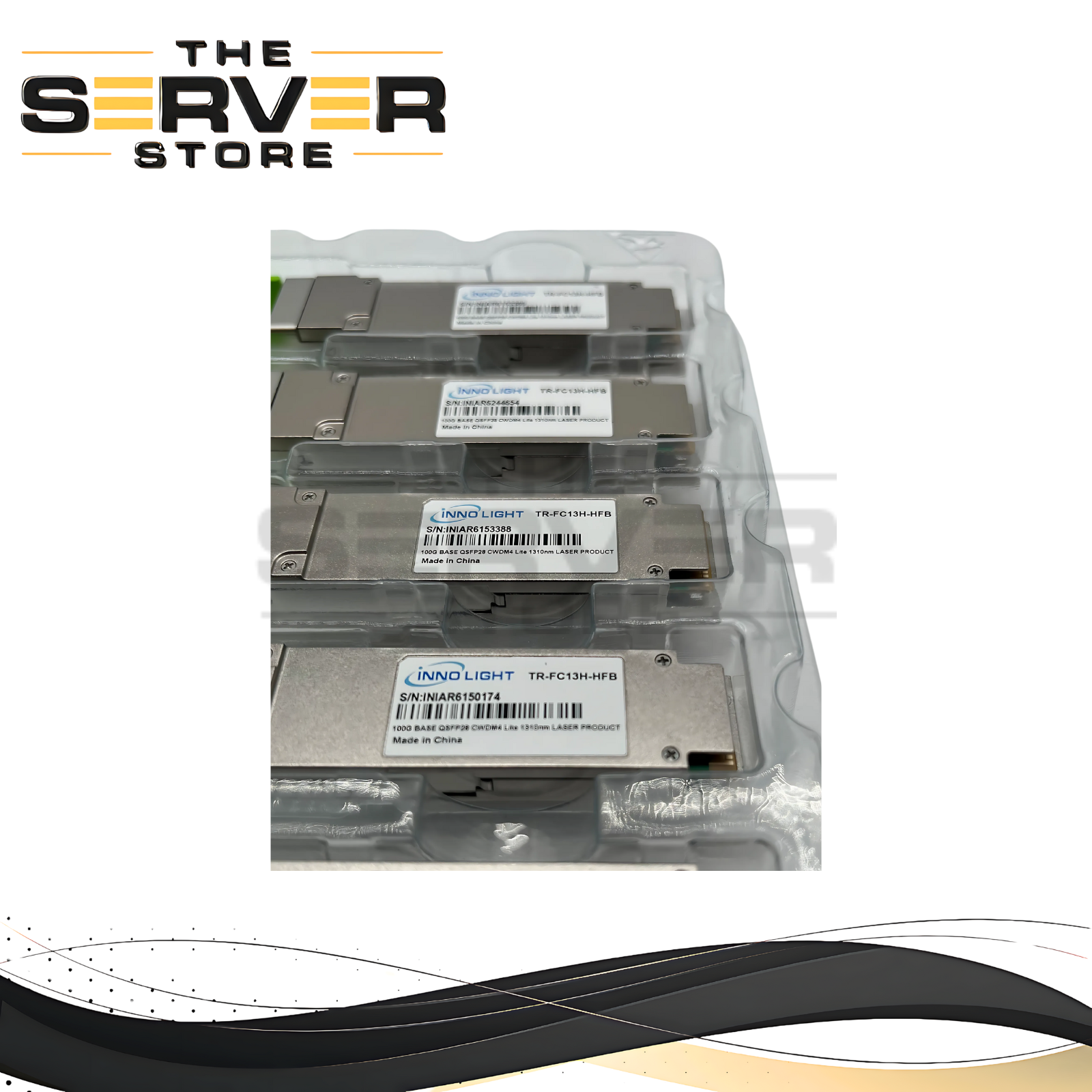 (LOT OF 10) INNOLIGHT 100G BASE QSFP28 CWDM4 Lite 1310nm Transceiver TR-FC13H-HFB