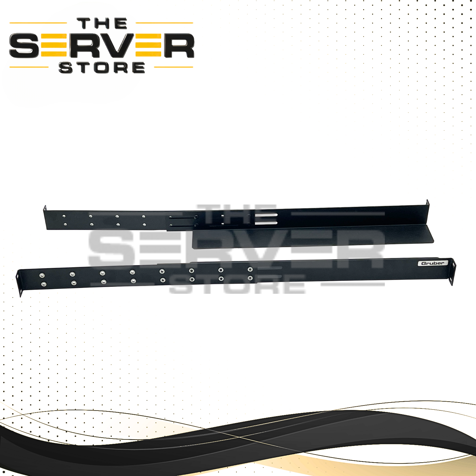 Gruber Rack Mount Adjustable Rails Black (19"x 23"x 30") 34-102100