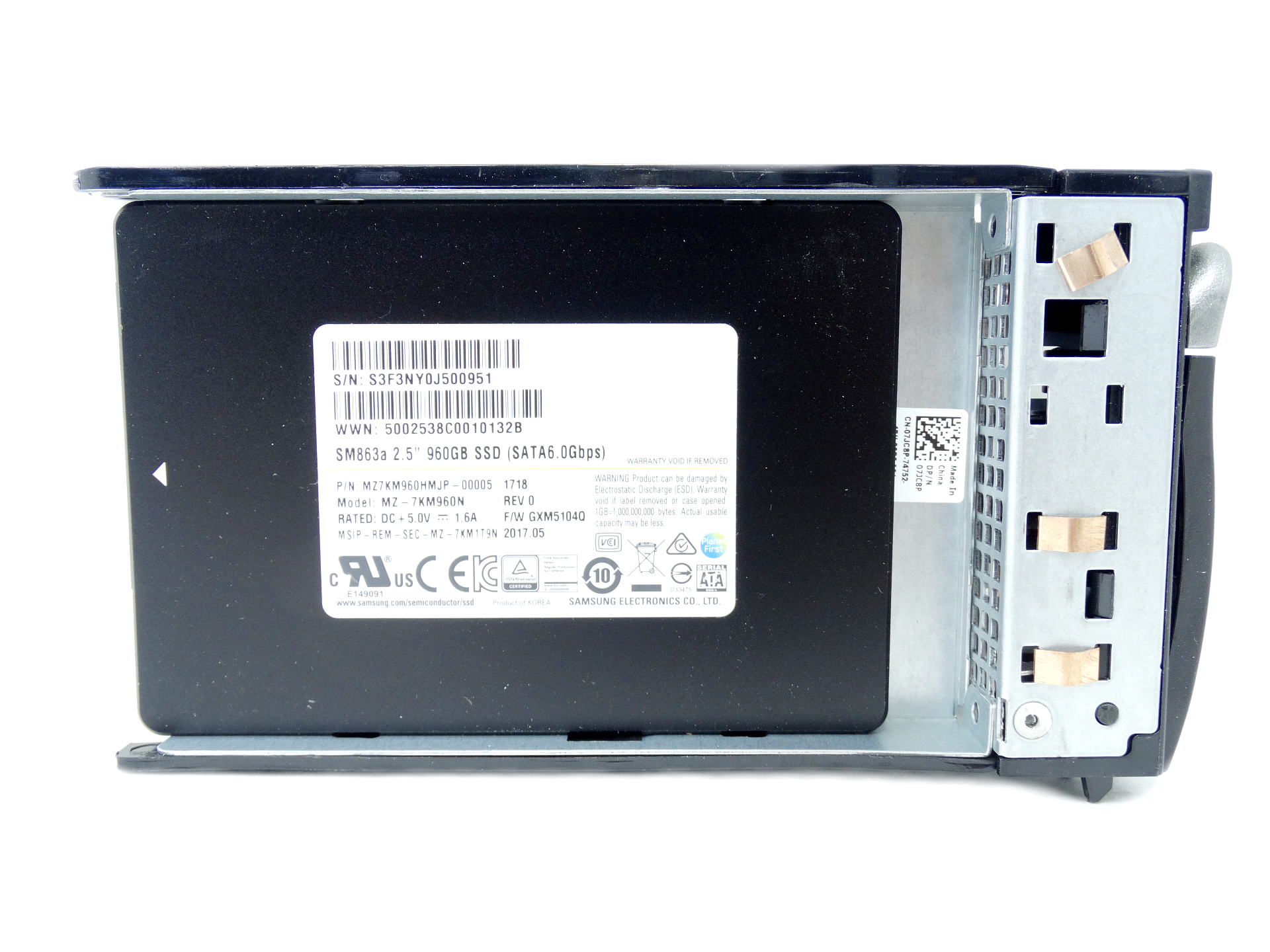 Samsung SM863a Enterprise 960GB 6GB/s SATA 2.5'' SSD Solid State Drive (MZ7KM960HMJP)