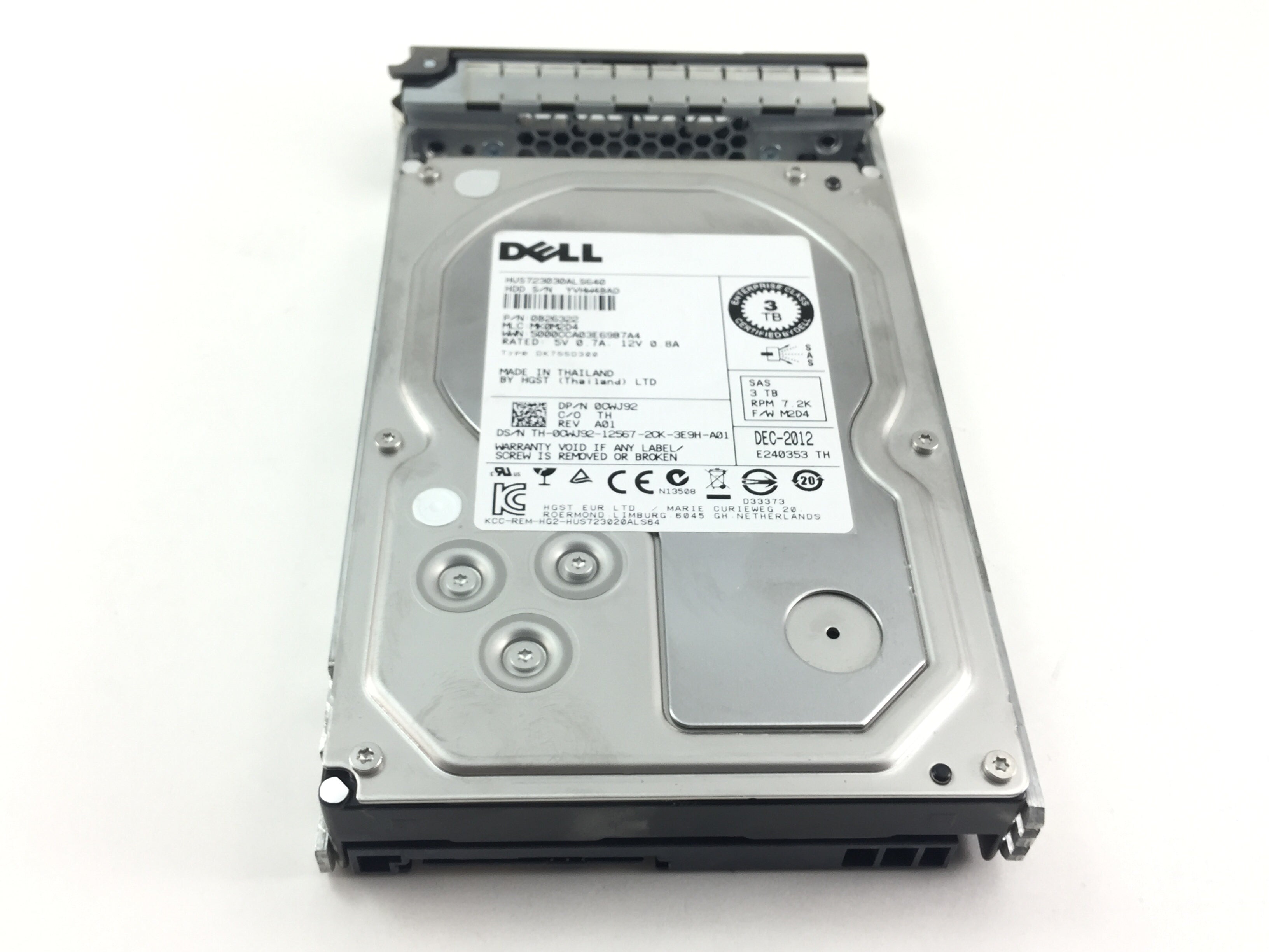 Dell 3Tb 7.2K SAS 3.5'' Hard Drive w/ Tray (0B26322)