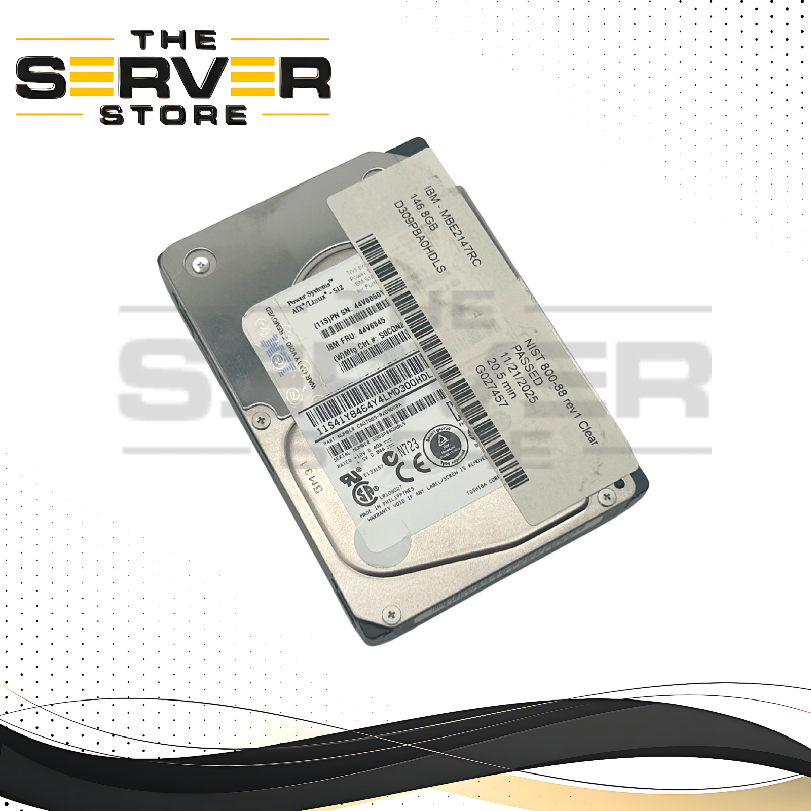 IBM 146.8GB SAS 6G 15K RPM 2.5" SFF HDD Hard Drive W/O TRAY 44V6845