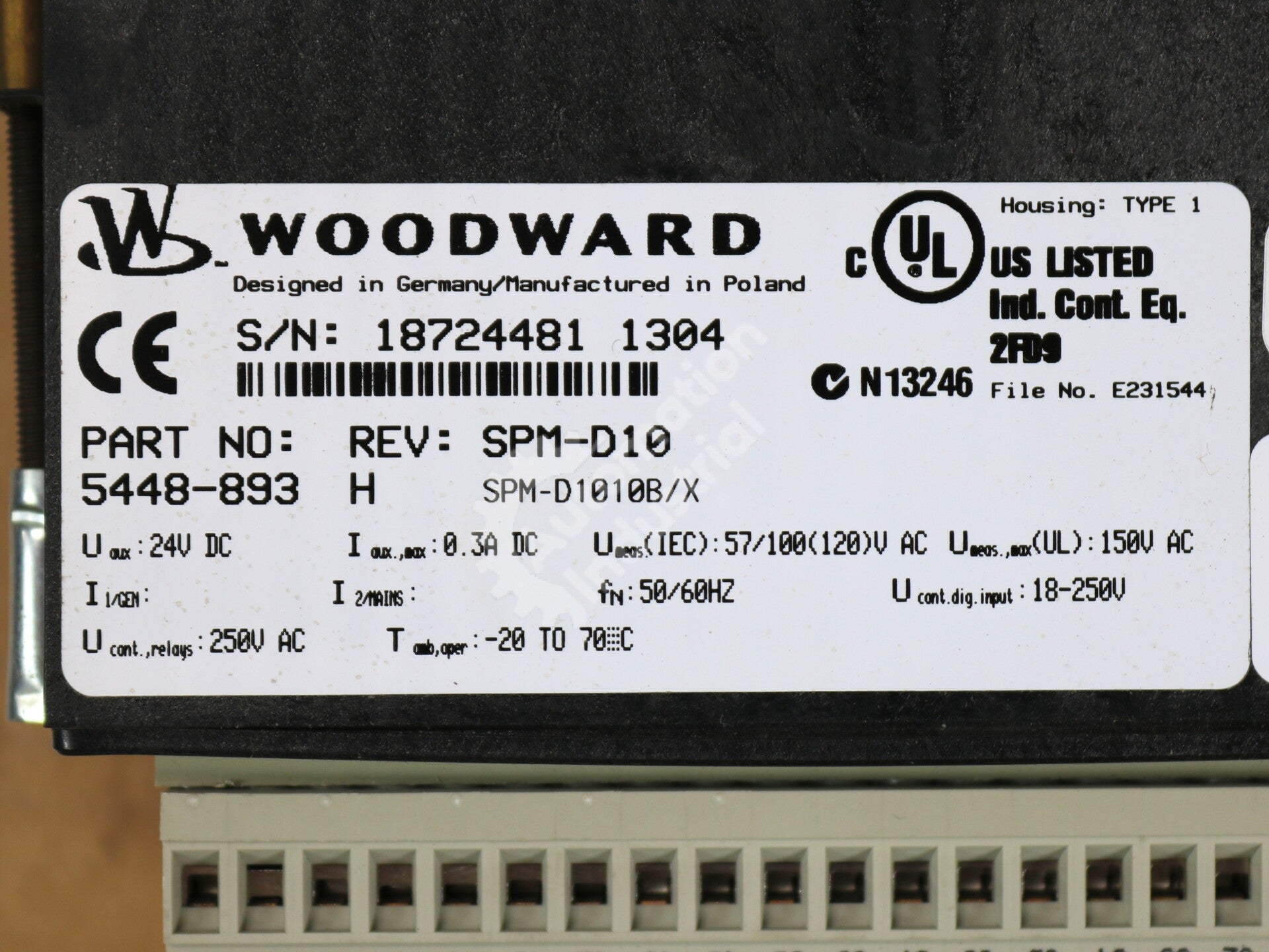 5448-893 By Woodward 3-Button Interface Synchronizing System NSFP