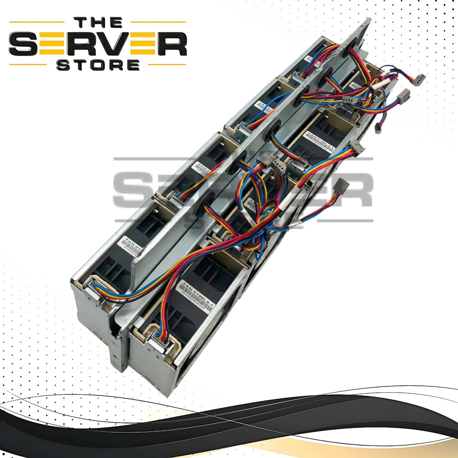 Supermicro 8-Fan Middle Cooling Fan Assembly with Metal Cage for AS-4124GS-TNR GPU Servers. P/N: 672042424344, PFR0912XHE-W2T, CBL-PWEX-1069 REV D, AS-4124GS-TNR-FAN-CAGE.