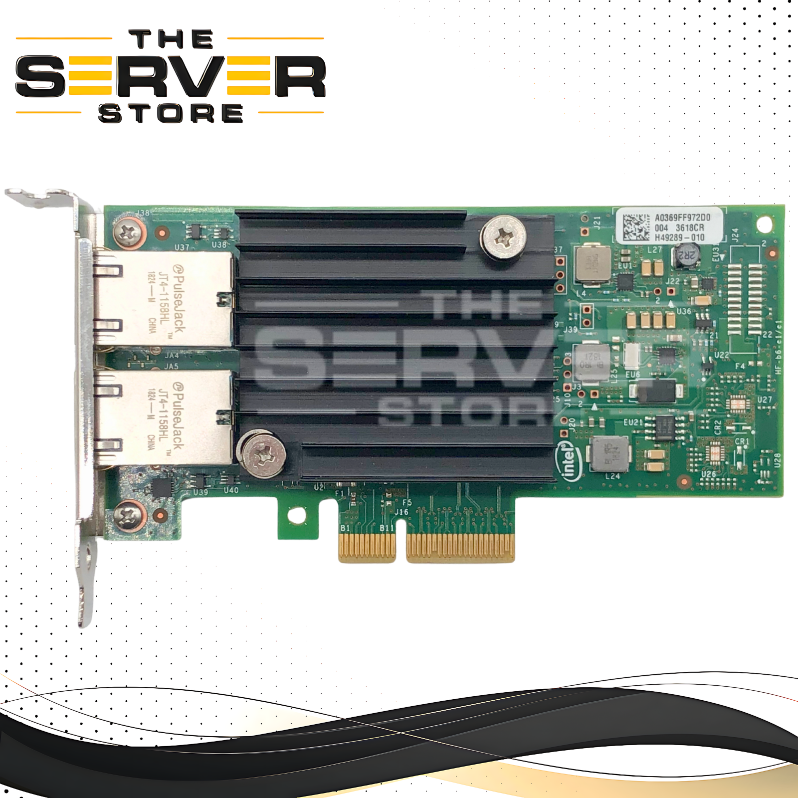 Intel X550-T2 10GbE Dual-Port Ethernet Converged Network Adapter (CNA), RJ45 Ports, Low-Profile Bracket. P/N: X550T2G1P5.