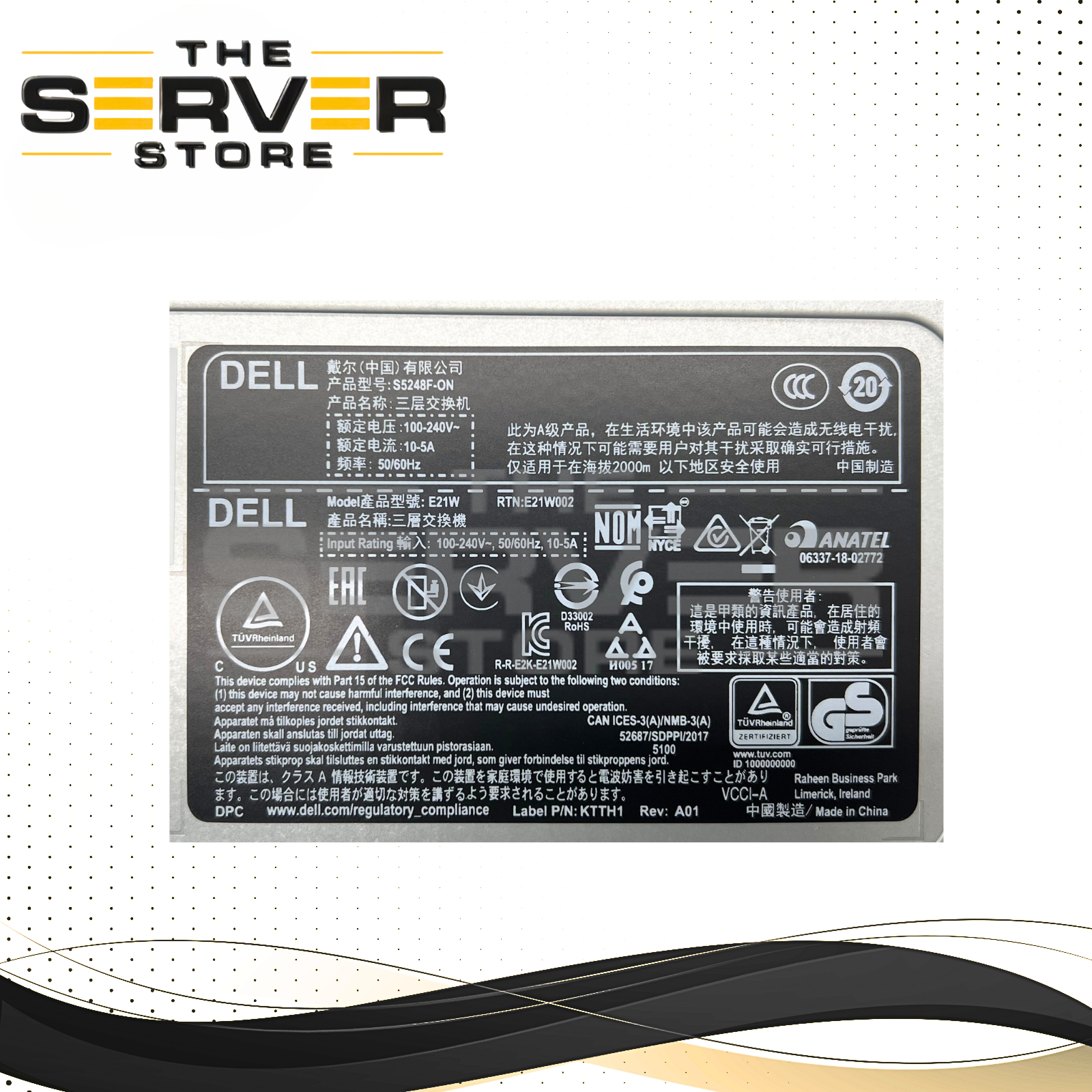 Dell EMC 48x 25GB SFP28 2xQSFP28-DD 4xQSFP28 Switch Airflow (R-F) S5248F-ON-R