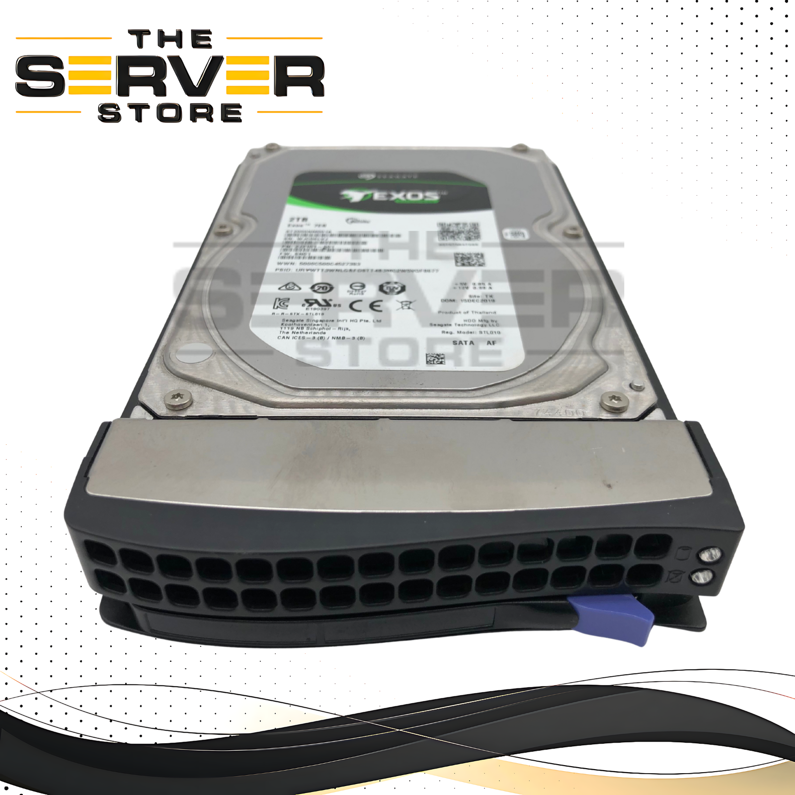 Seagate Exos 7E8 2TB 7200RPM SATA 6.0Gb/s 256MB Cache 3.5-inch Enterprise Hard Disk Drive (HDD) in Tray. P/N: 2J2101-001, ST2000NM001A.