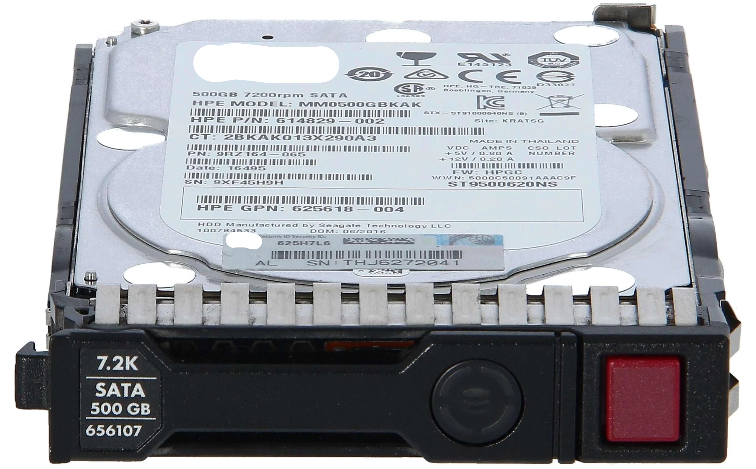 DL360e G8, DL360p G8 Disco Duro SATA 2.5" 500GB 7.2K
