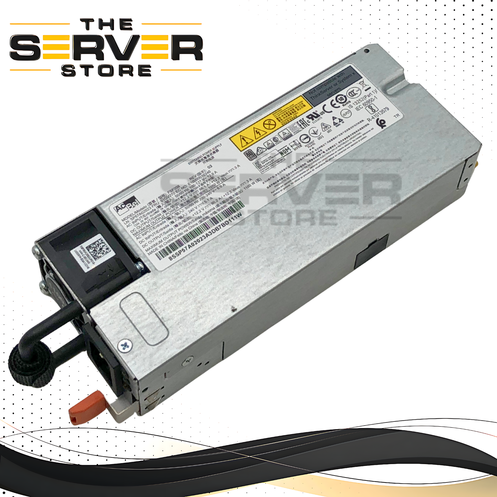 Lenovo AcBel FSF056 1100W Switching Power Supply. For ThinkSystem SR630 / SR650 Rack Servers. P/N: 01GV270.