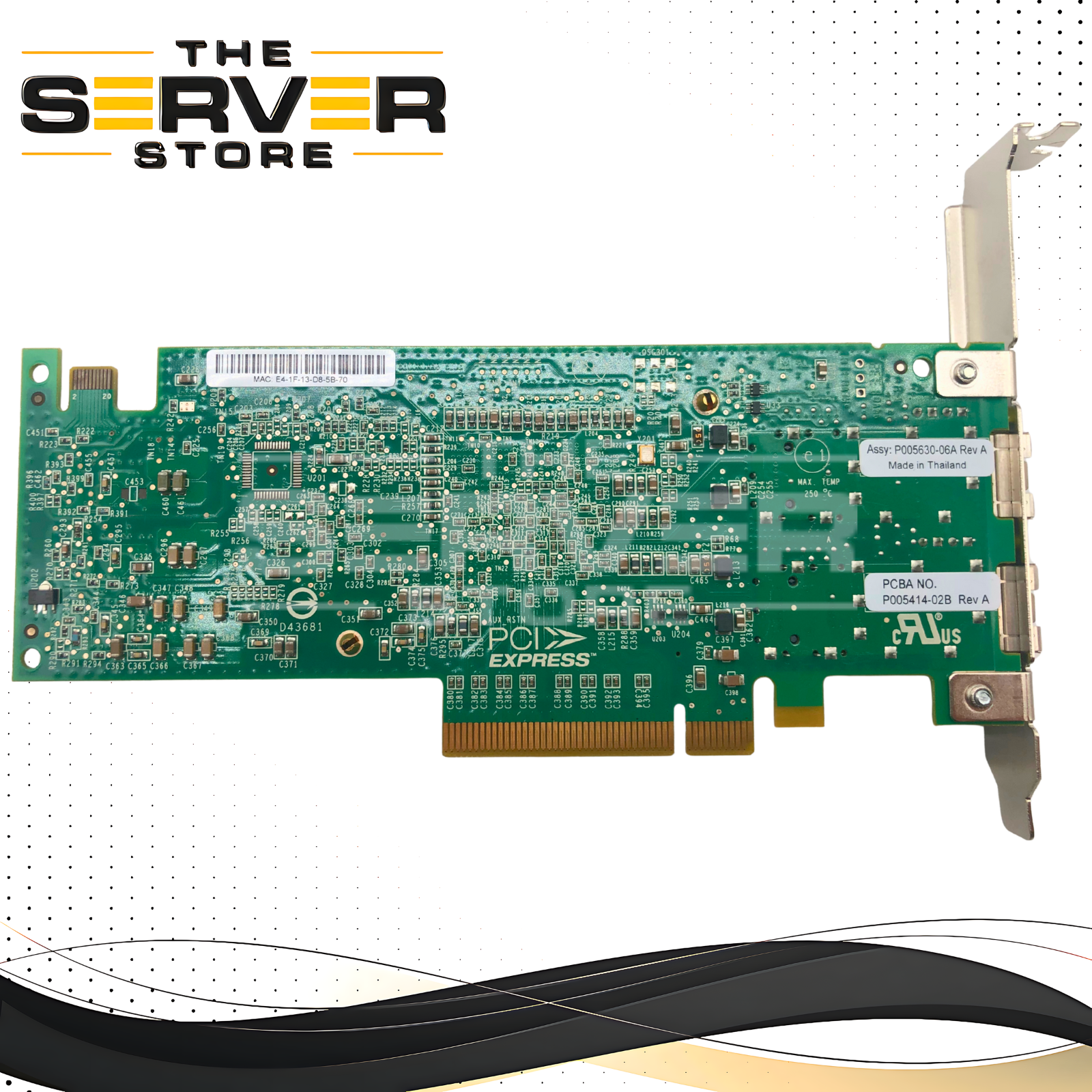 IBM Emulex LightPulse LPE12002 Dual-Port 10GBASE-SR SFP+ PCIe 2.0 x8 Network Adapter for System x Servers. FRU: 74Y3457YL.