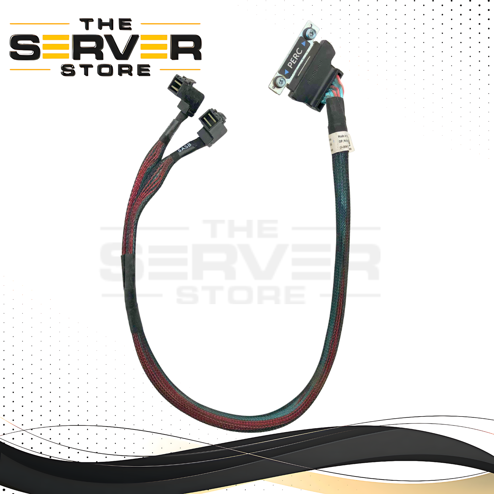 Dell PowerEdge R740 Amphenol 2.5-inch 16-Disk SAS Cable for Mini Array Card. P/N: KW1VG, 0KW1VG.