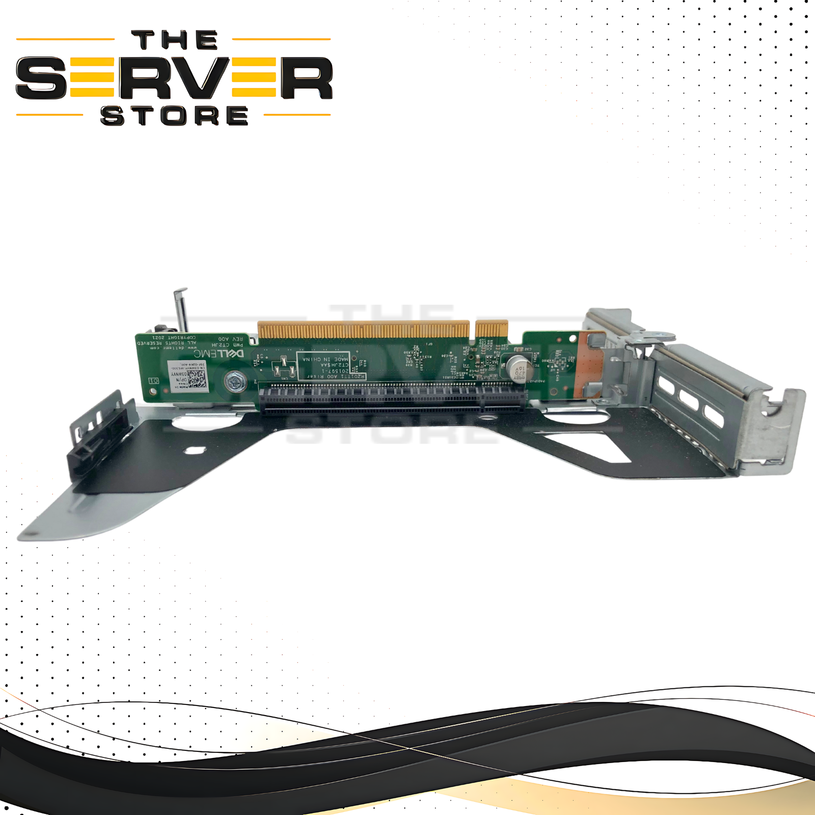 Dell PowerEdge R250 / R350 Server PCIe Gen4 x16 Riser Card Assembly with Cage. P/N: 3WNVY, 03WNVY.