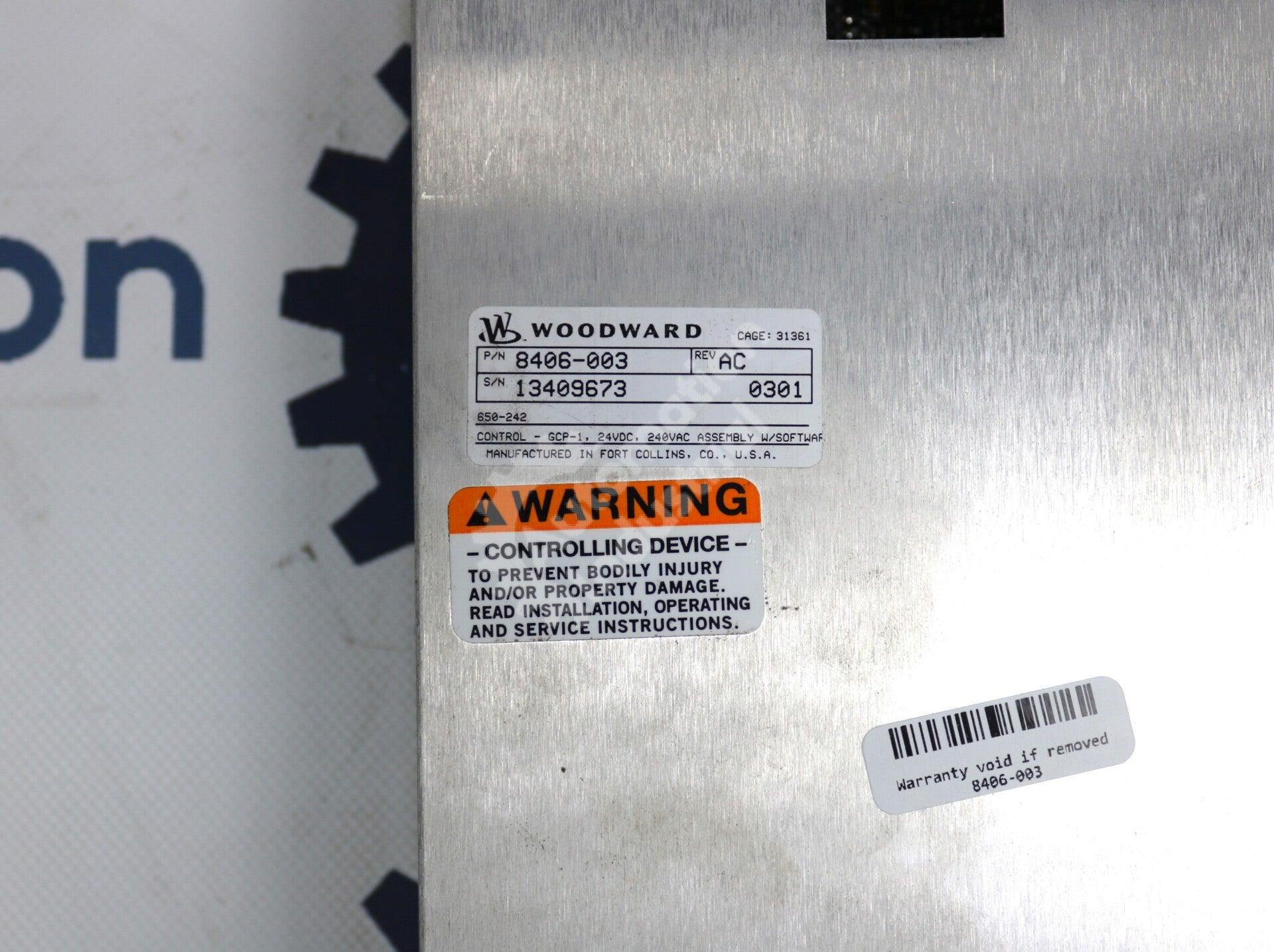 8406-003 By Woodward GCP-1 24VDC 240VAC Dual Display Generator Control Panel