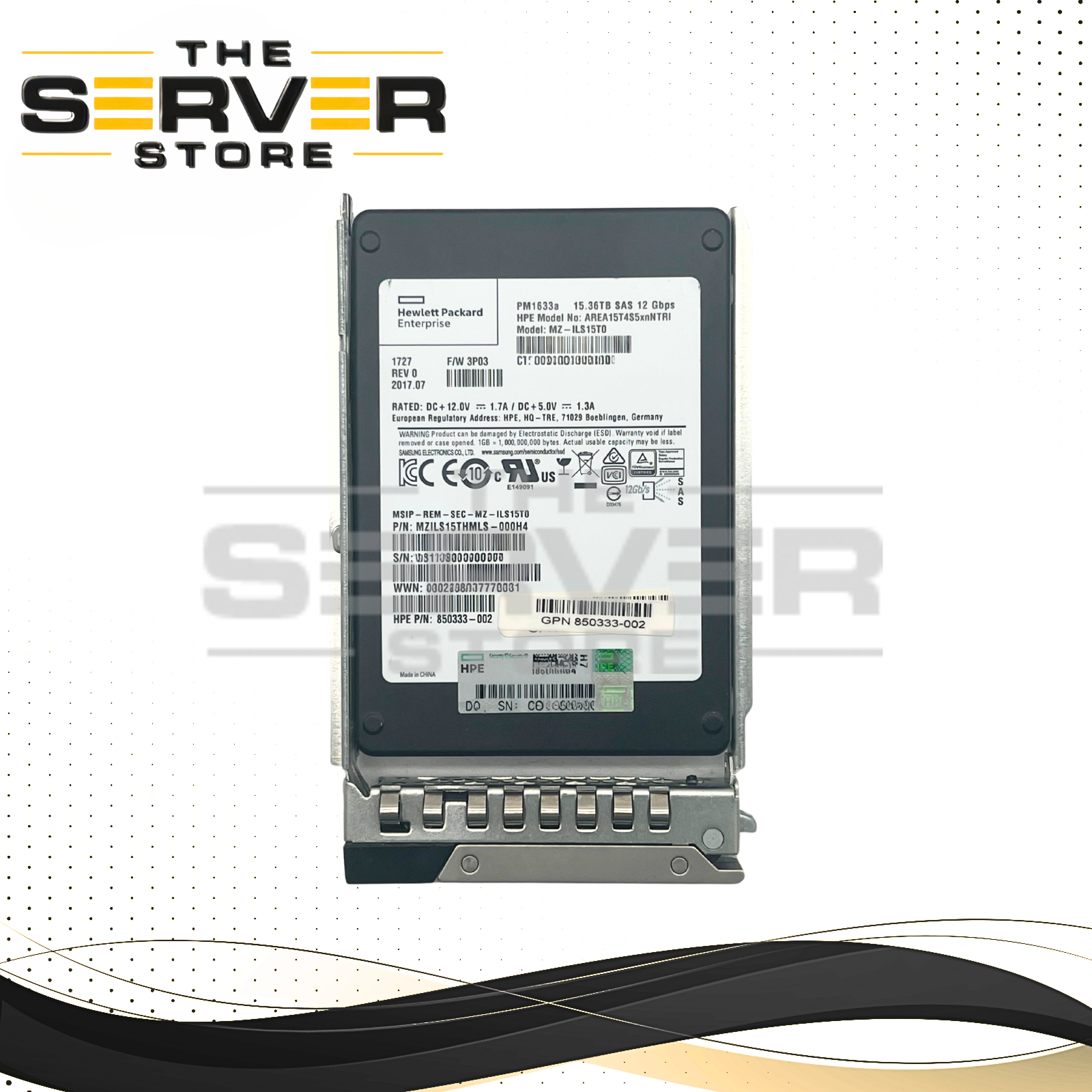 15.36TB Samsung PM1633a 12Gbps SAS SSD MZ-ILS15T0 for Dell PowerEdge R650/R750