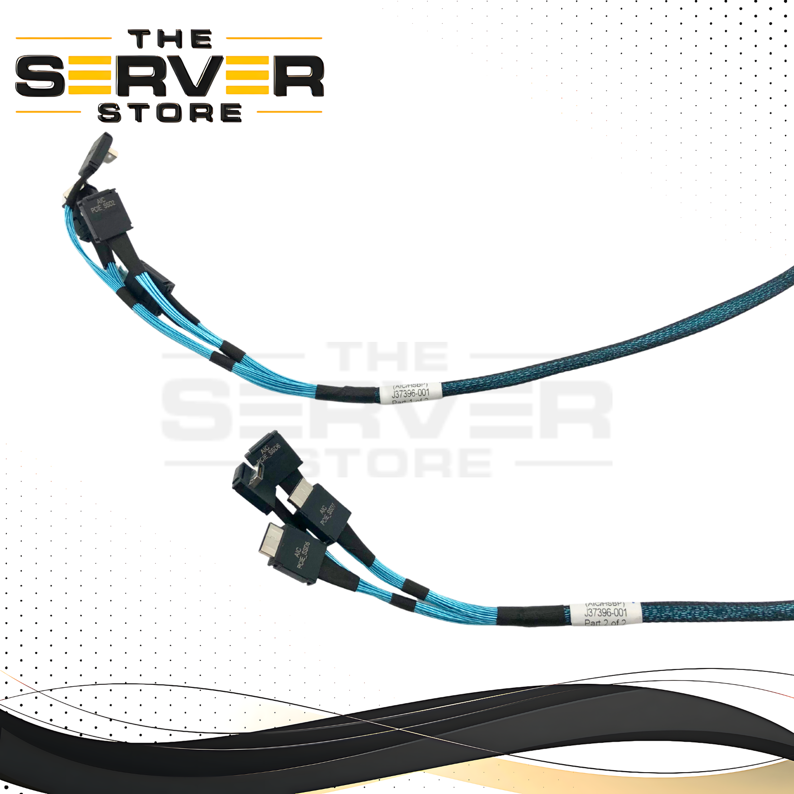 Intel Amphenol OCuLink (SFF-8611) AIC/HSBP Cable Kit. Part 1 & 2. for 2U 8-Port NVMe SSD Configuration (Straight/Right Angle Connectors). P/N: J37396-001.