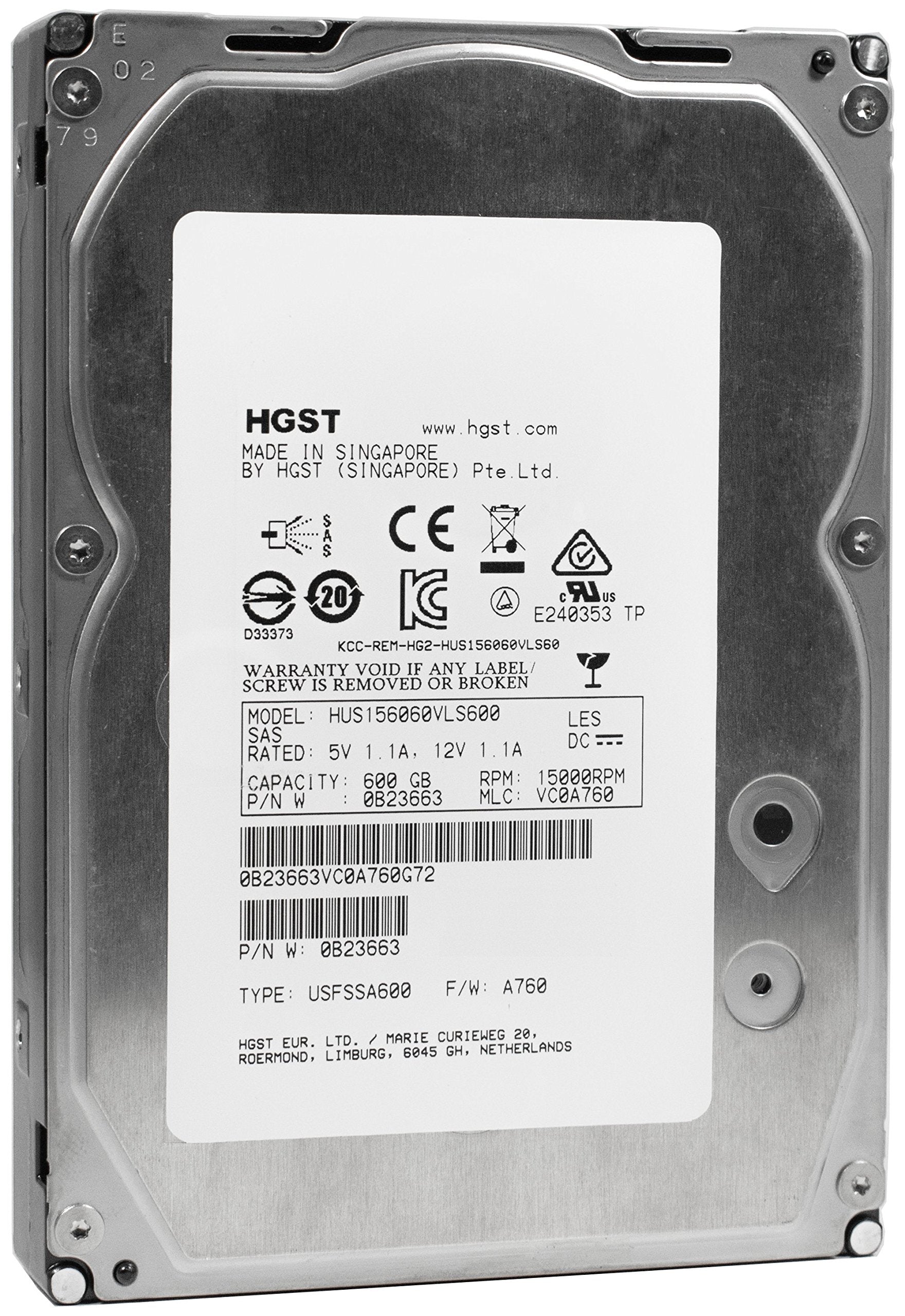 Disco Duro SAS de 600GB 15K 3.5" y 6 Gbps HUH156060VLS600 HGST 0B24496 con Bandeja 5704327896883