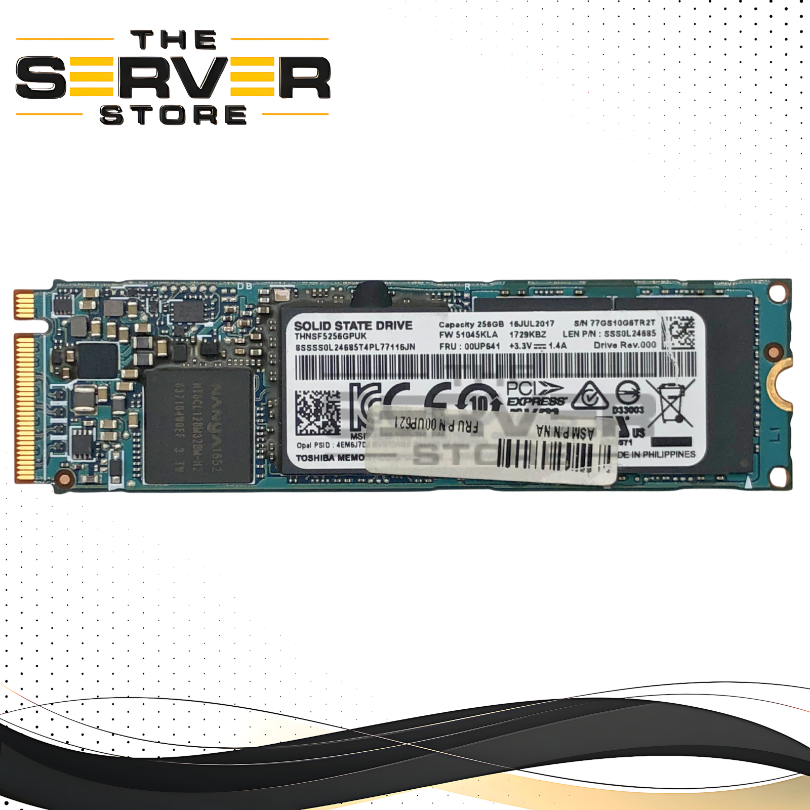 Lenovo 256GB NVMe 2280 M.2 G3 x4 SSD Toshiba XG4 THNSF5256GPUK 00UP641 00UP621