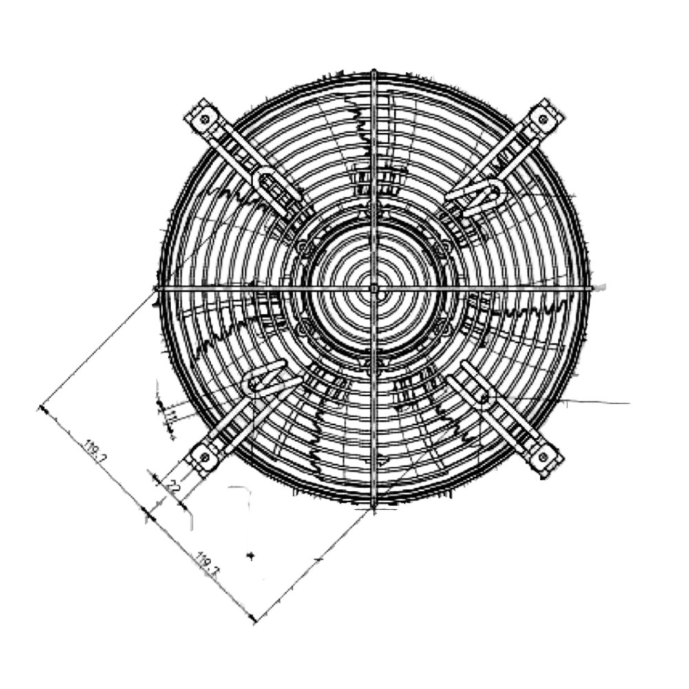 FE031-4DZ.DC.A7 ZIEHL-ABEGG Axial Fan 0.20kW 3-230/400V 0.5/0.29A 1410rpm