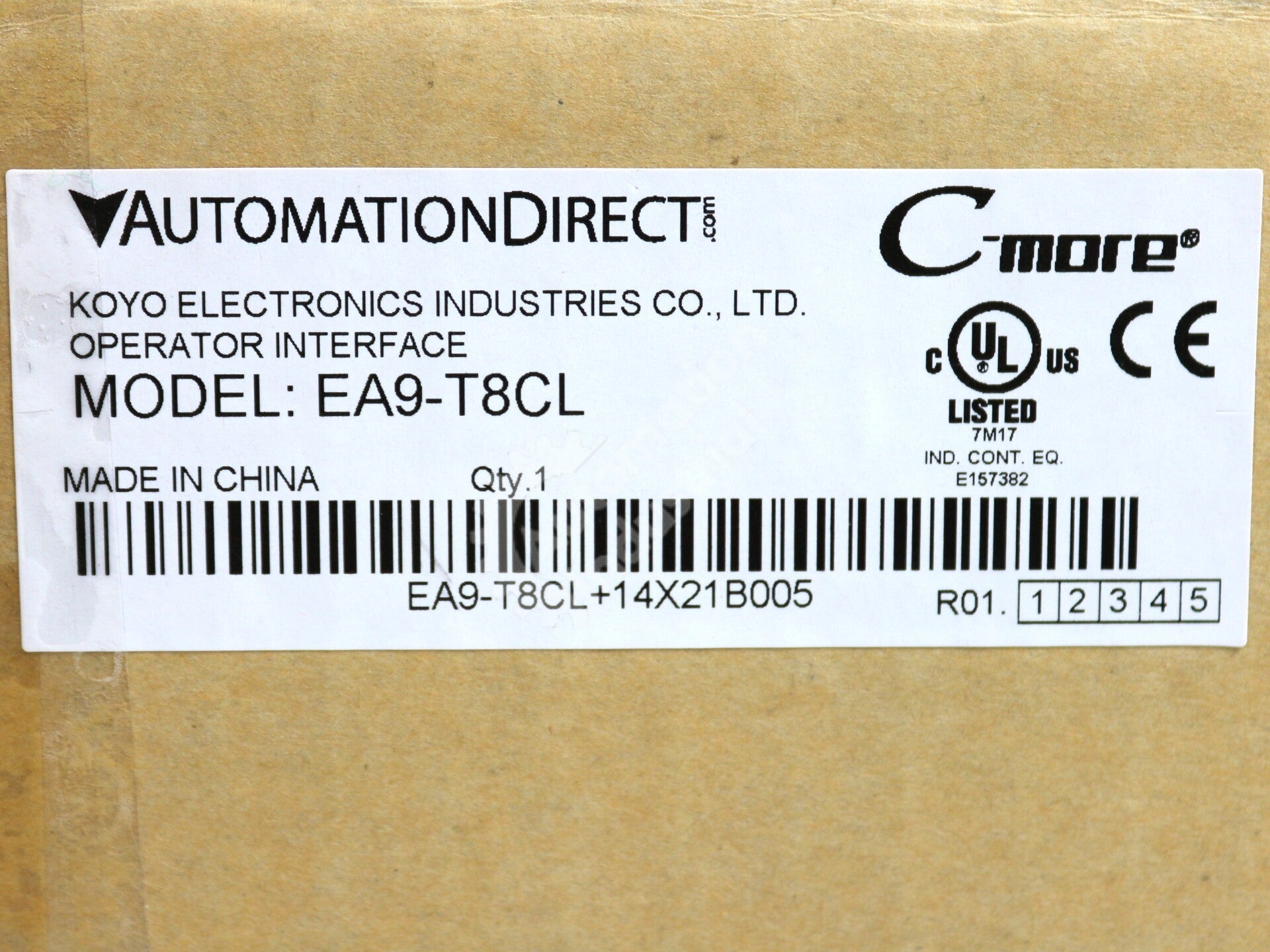 EA9-T8CL By Automation Industrial 8IN Touch Screen HMI NSFP