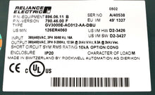 Carregar imagem no visualizador da galeria, GV3000E-AC012-AA-DBU by Reliance Electric 126ER4060 3 Phase 460V Drive GV3000
