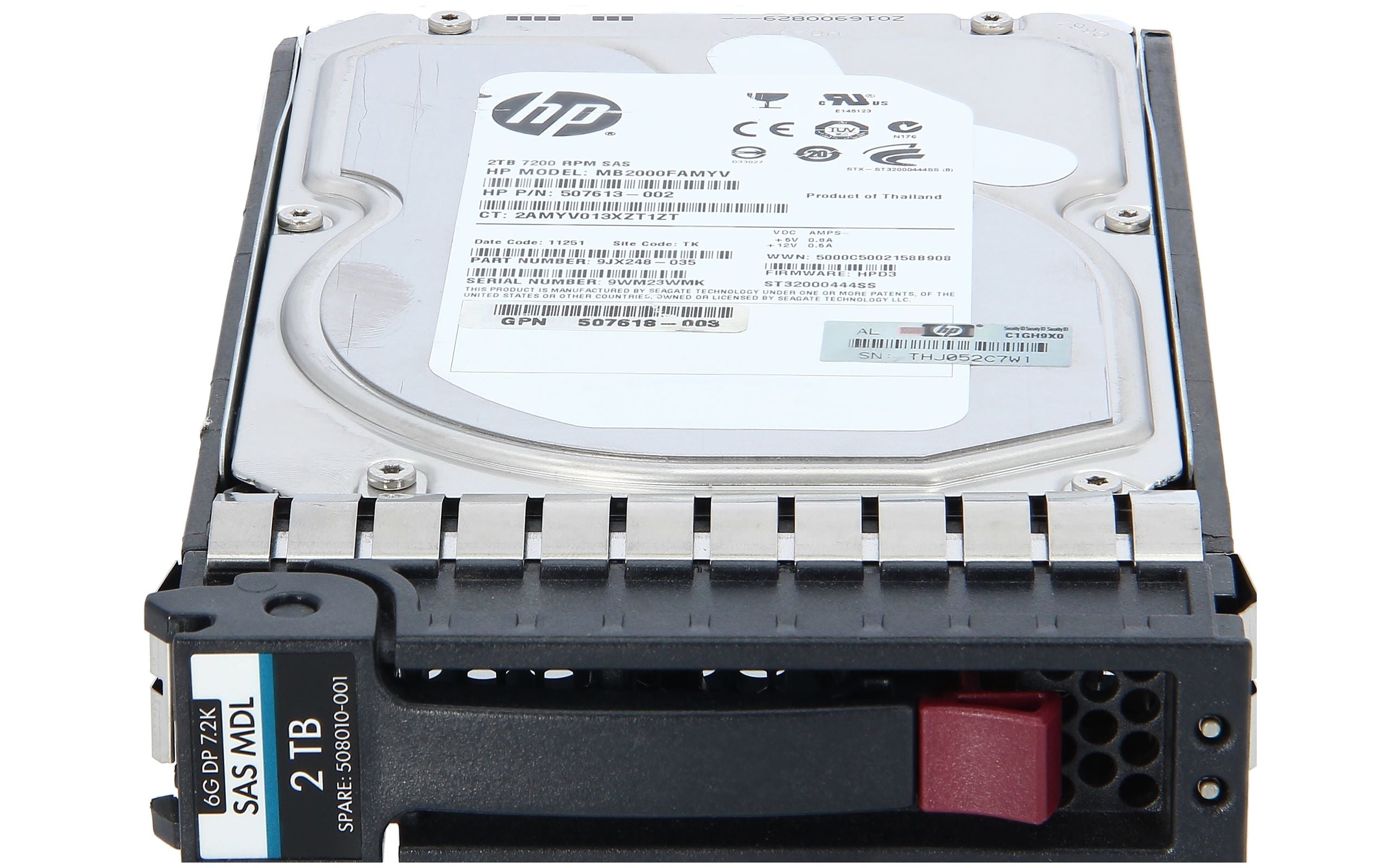 HD 2TB SAS 7.3k RPM 3.5" 6G para 508010-001