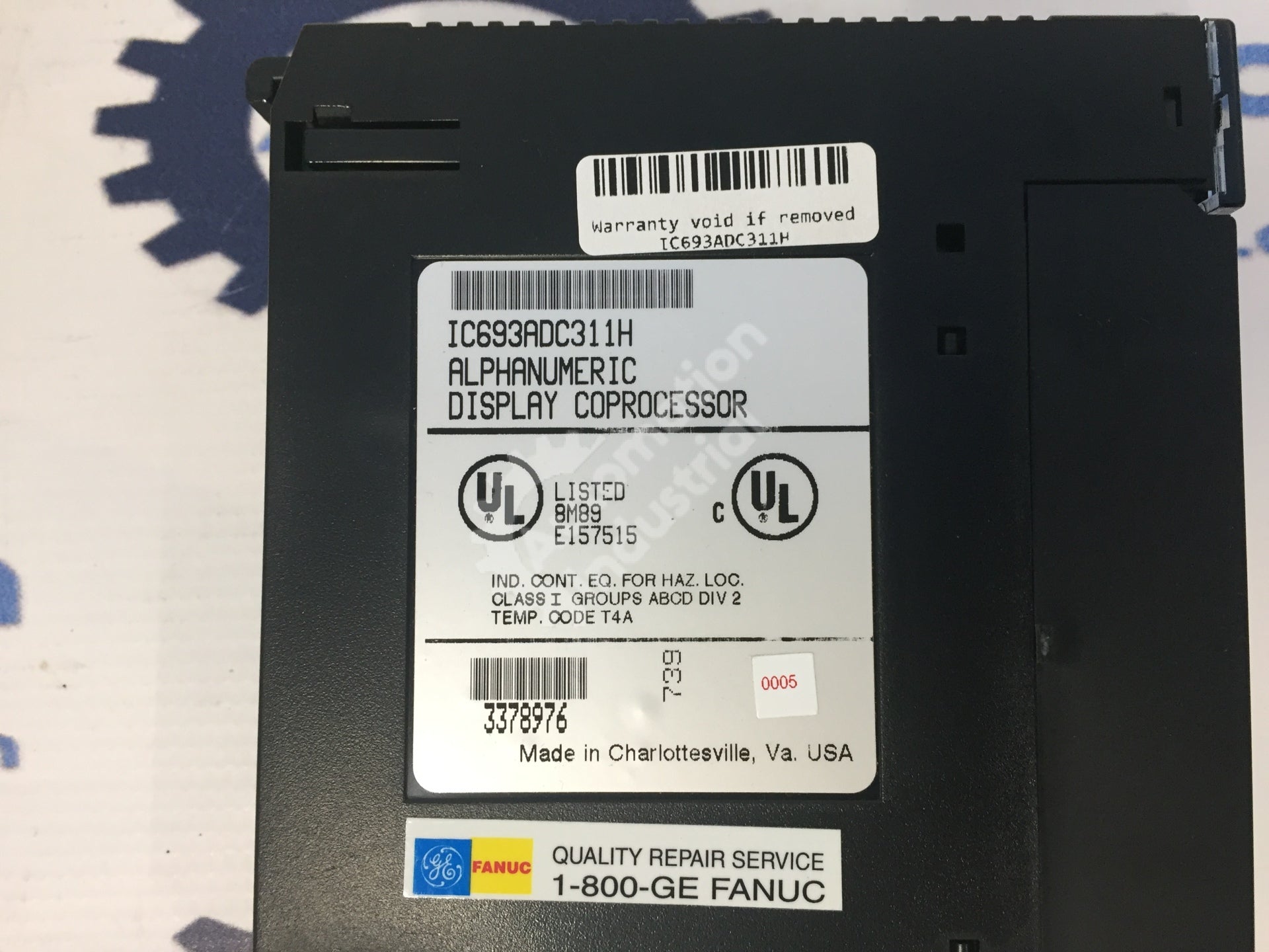 GE Fanuc IC693ADC311 Alphanumeric Display Coprocessor Module