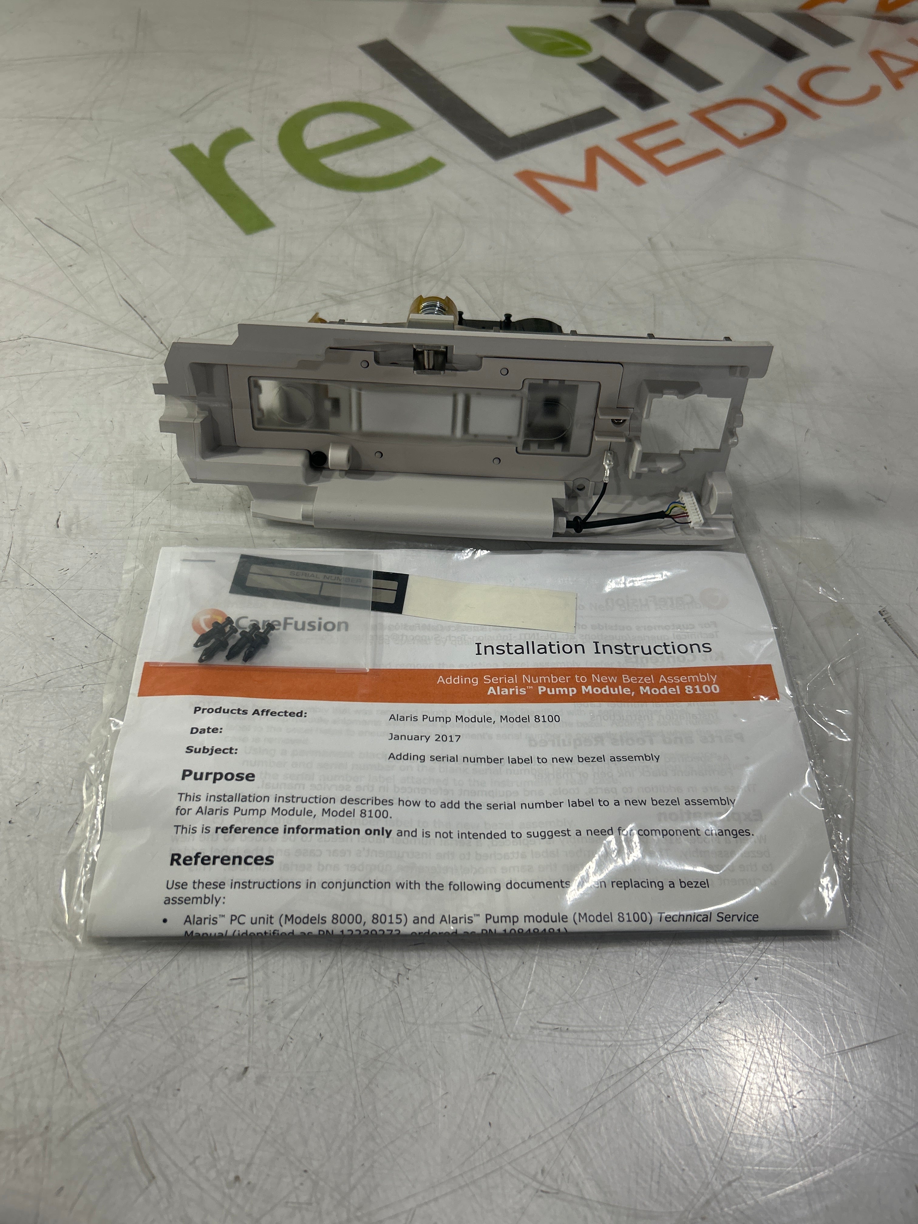 CareFusion Alaris 8100 Infusion Pump Module Bezel Assembly Kit