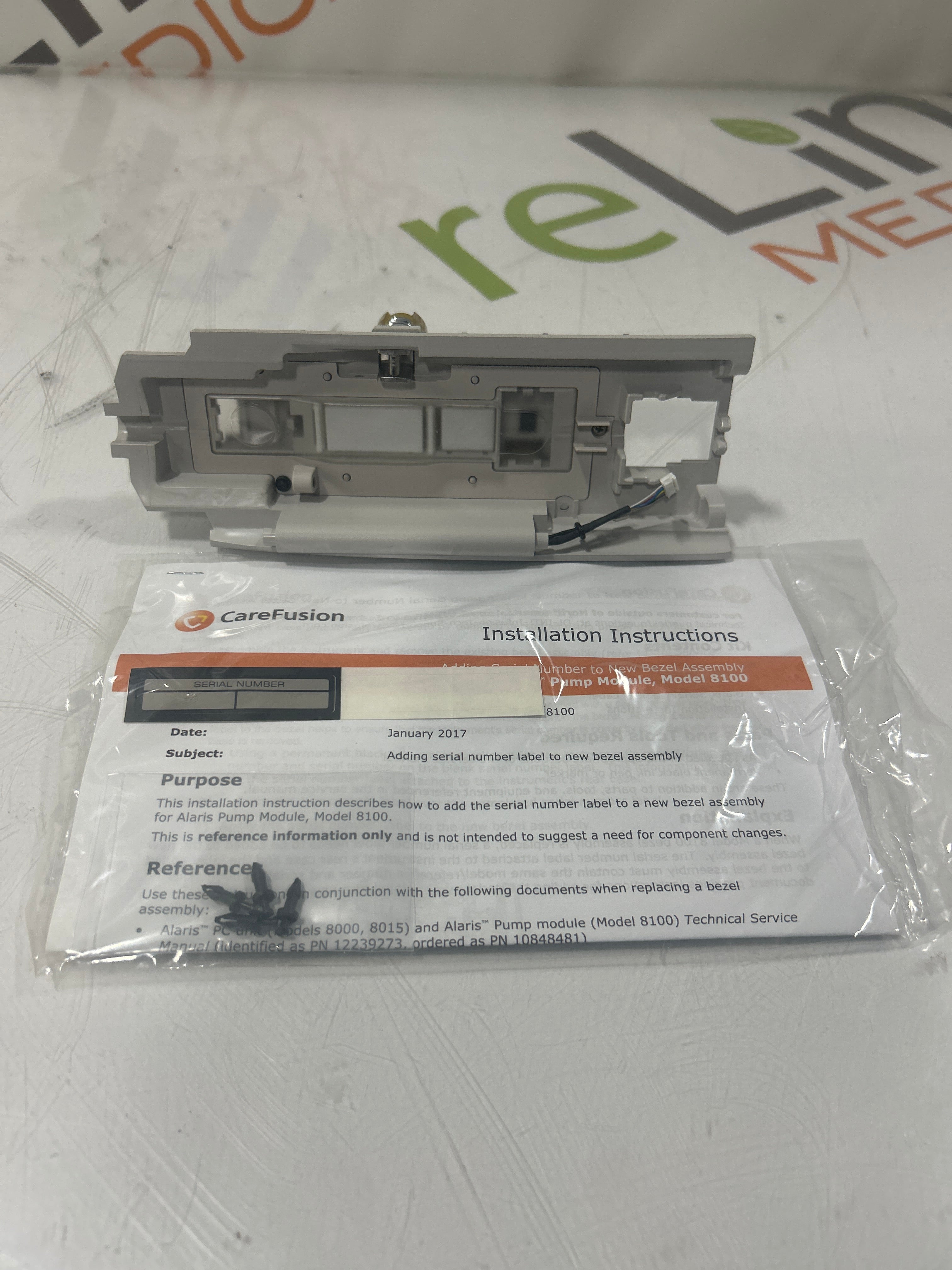 CareFusion Alaris 8100 Infusion Pump Module Bezel Assembly Kit