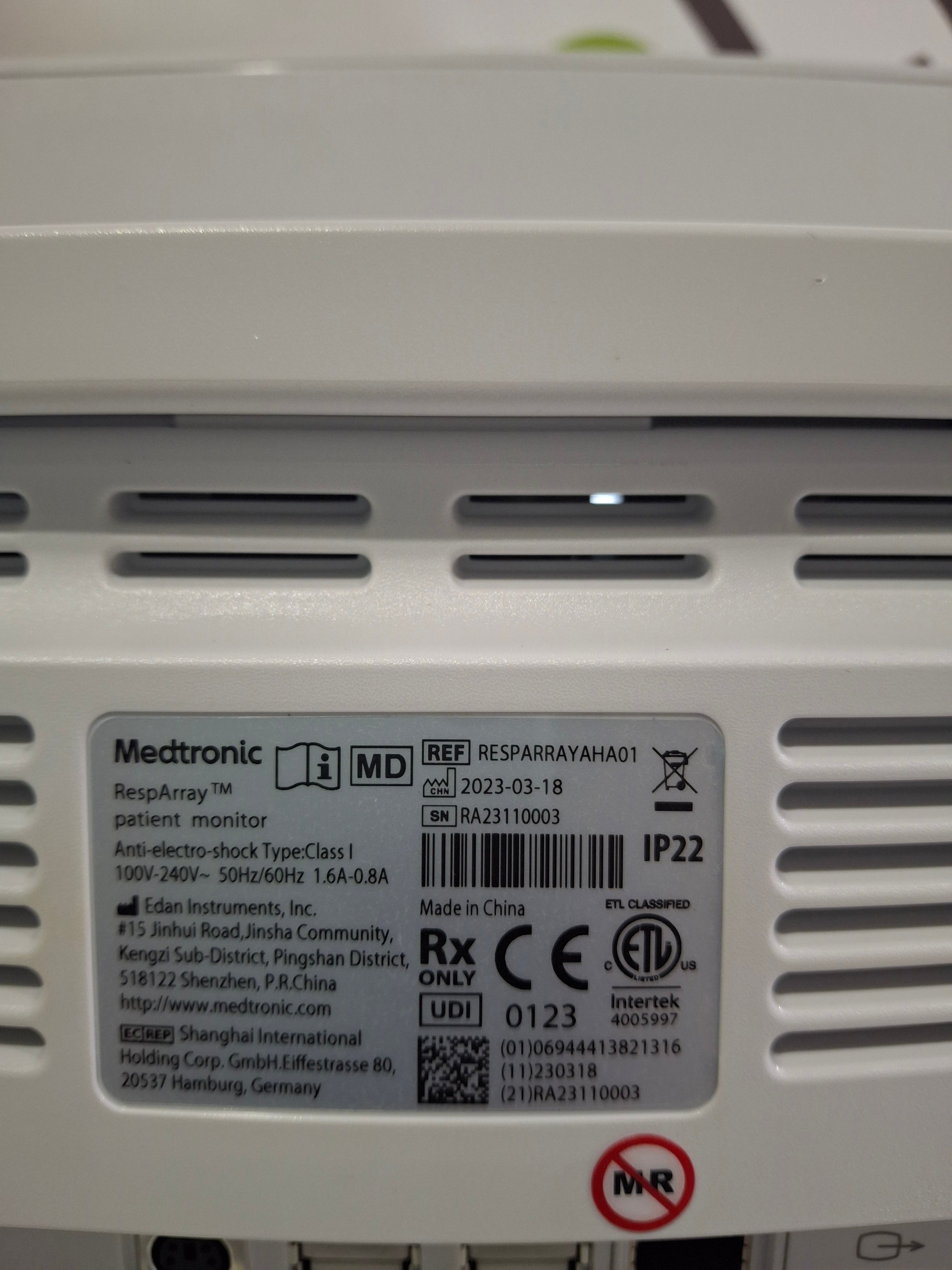 Medtronic RespArray Patient Monitor