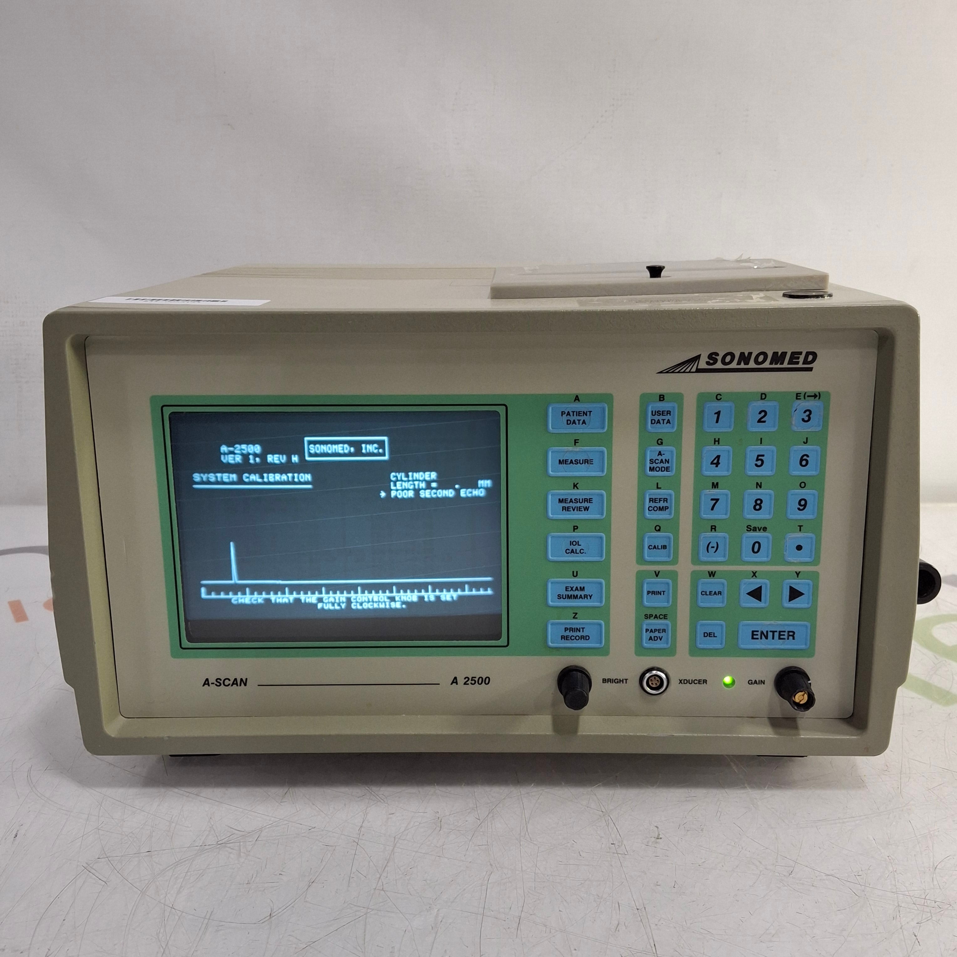 Sonomed Escalon A-Scan A 2500 Ophthalmic Ultrasound