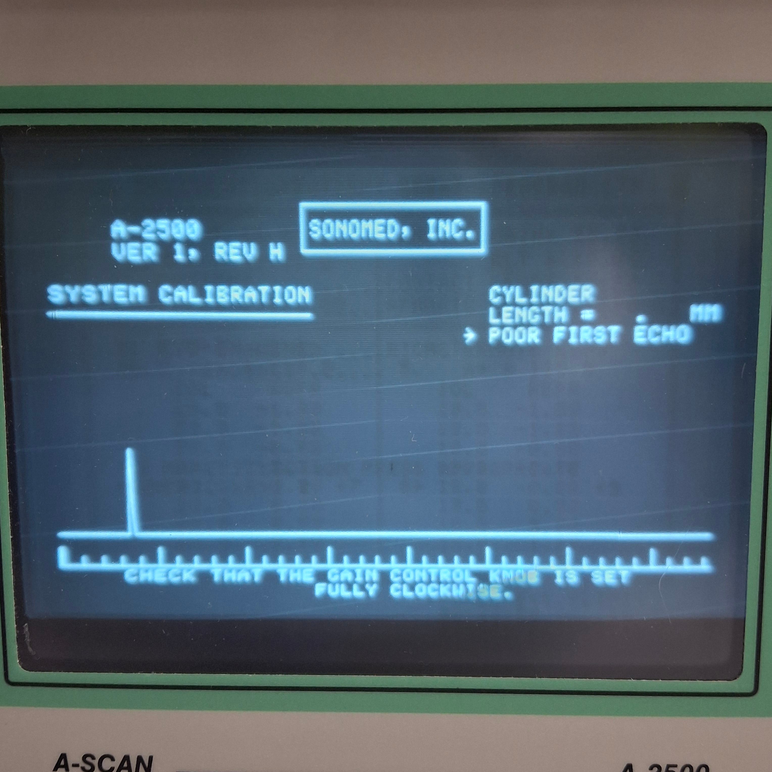 Sonomed Escalon A-Scan A 2500 Ophthalmic Ultrasound