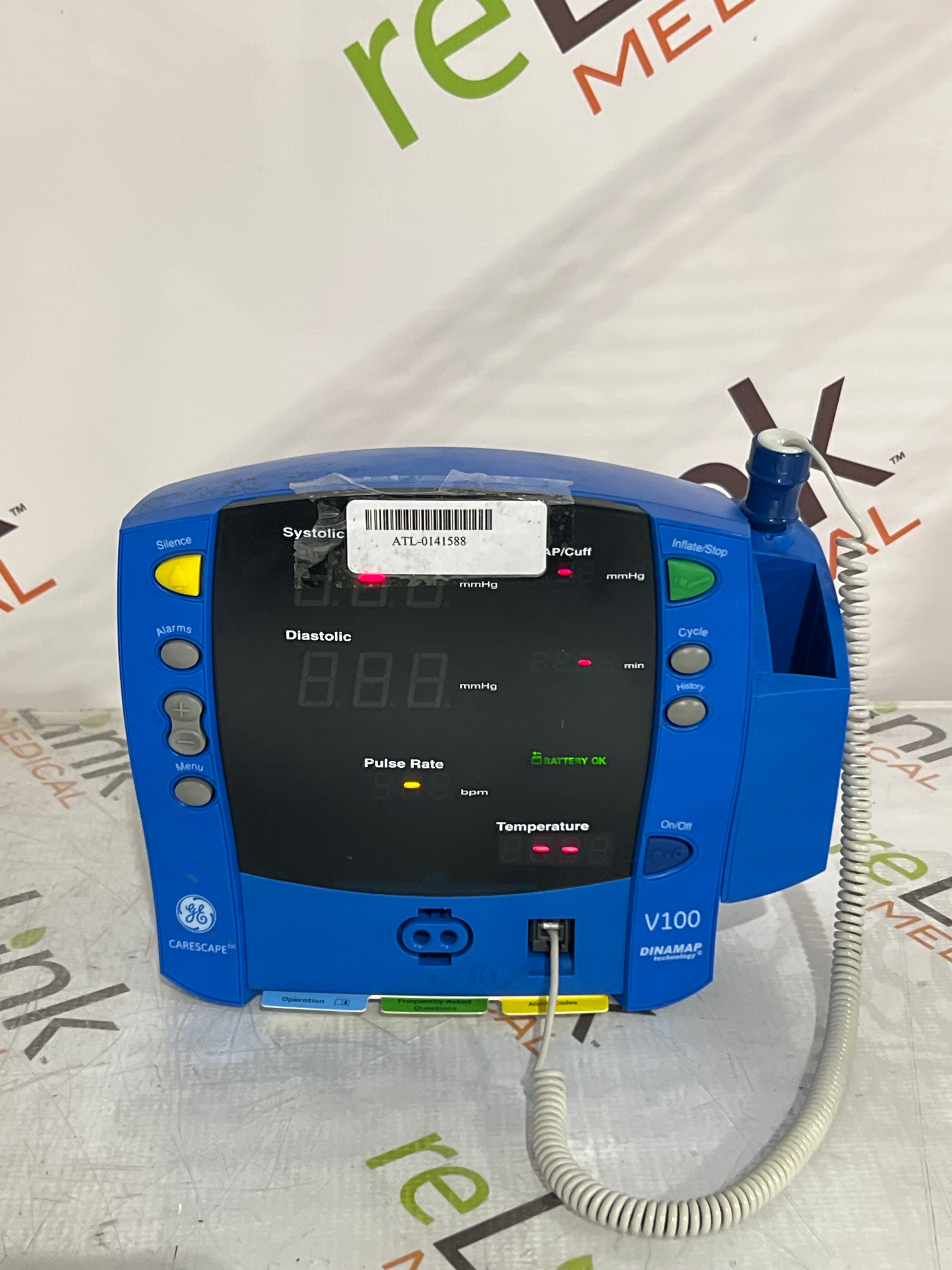 GE Healthcare Dinamap V100 - NIBP, Temp Vital Signs Monitor