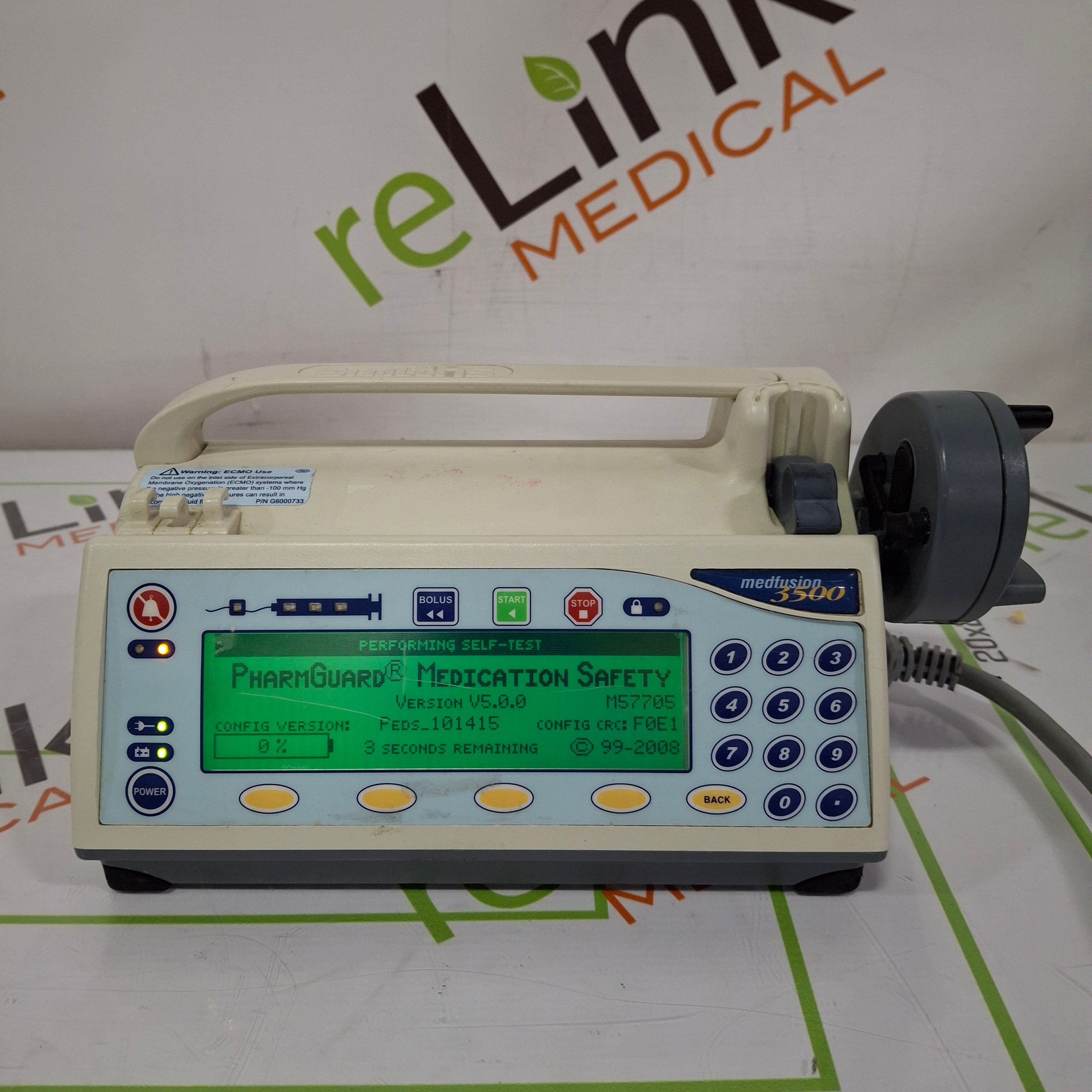 Smiths Medical Medfusion 3500 Version 5 Syringe Infusion Pump