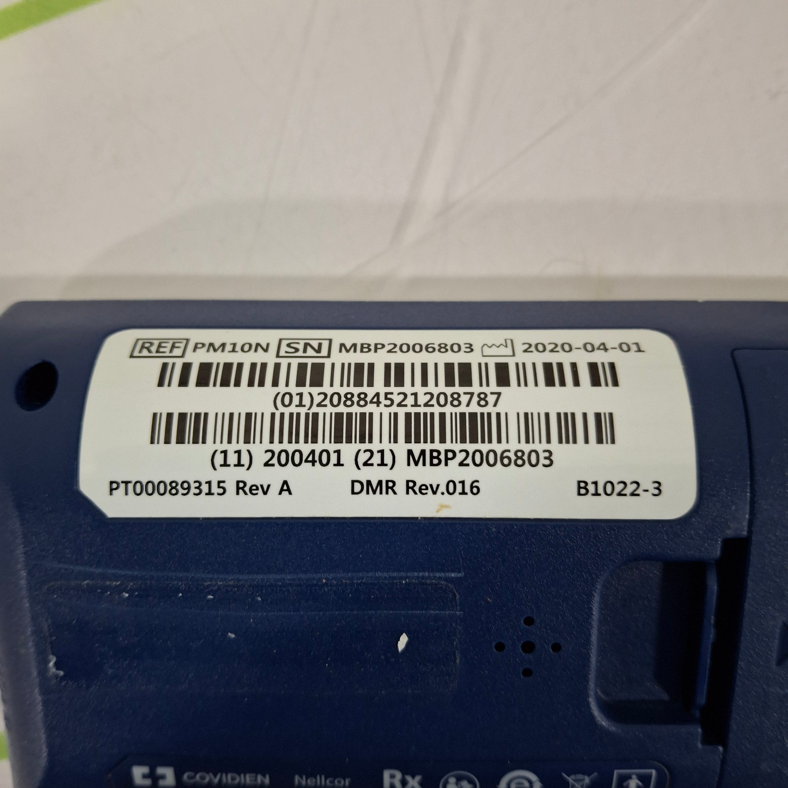 Covidien PM10N Nellcor Portable SpO2 Patient Monitoring System