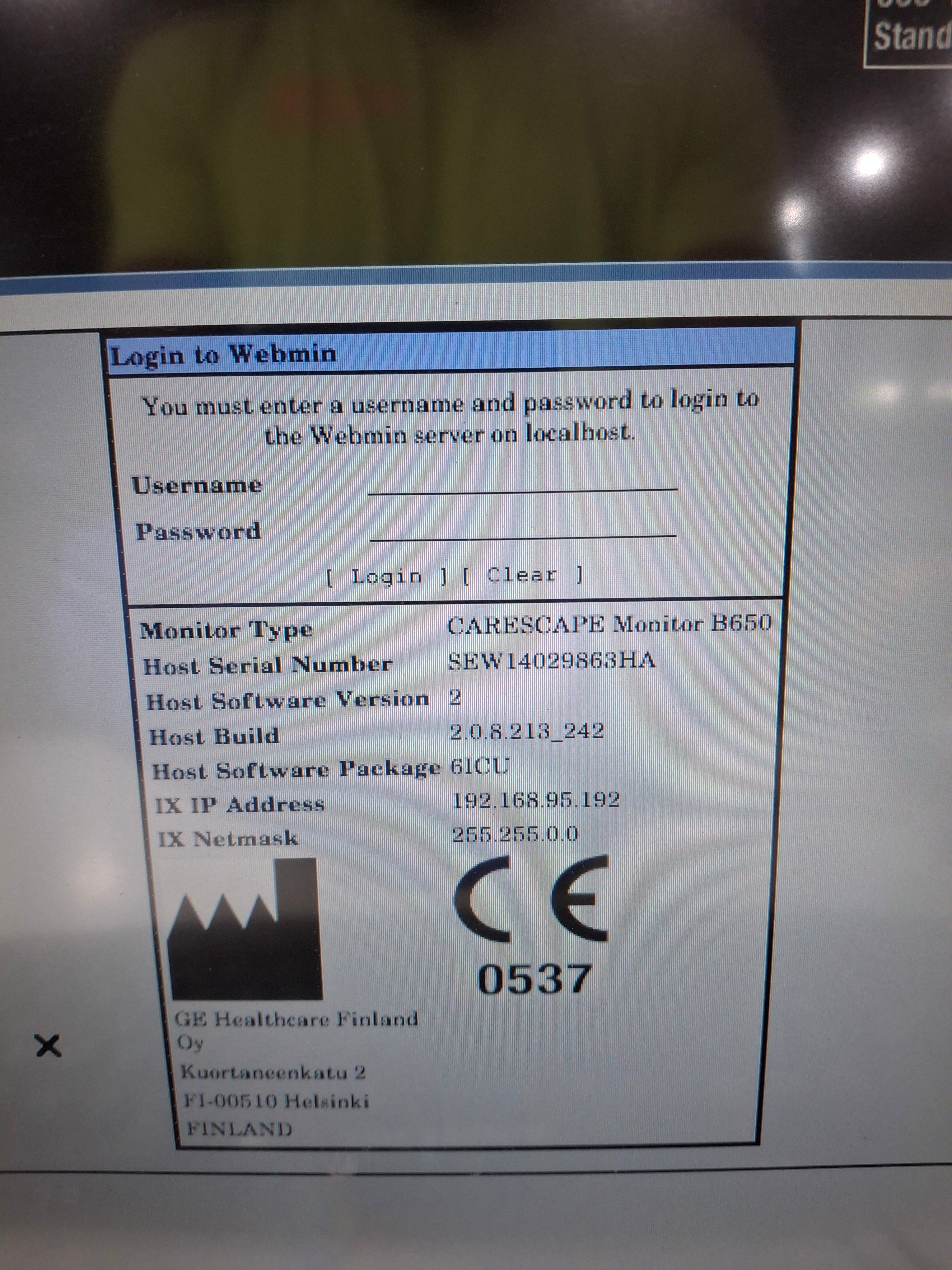 GE Healthcare Carescape B650 Critical Care Patient Monitor