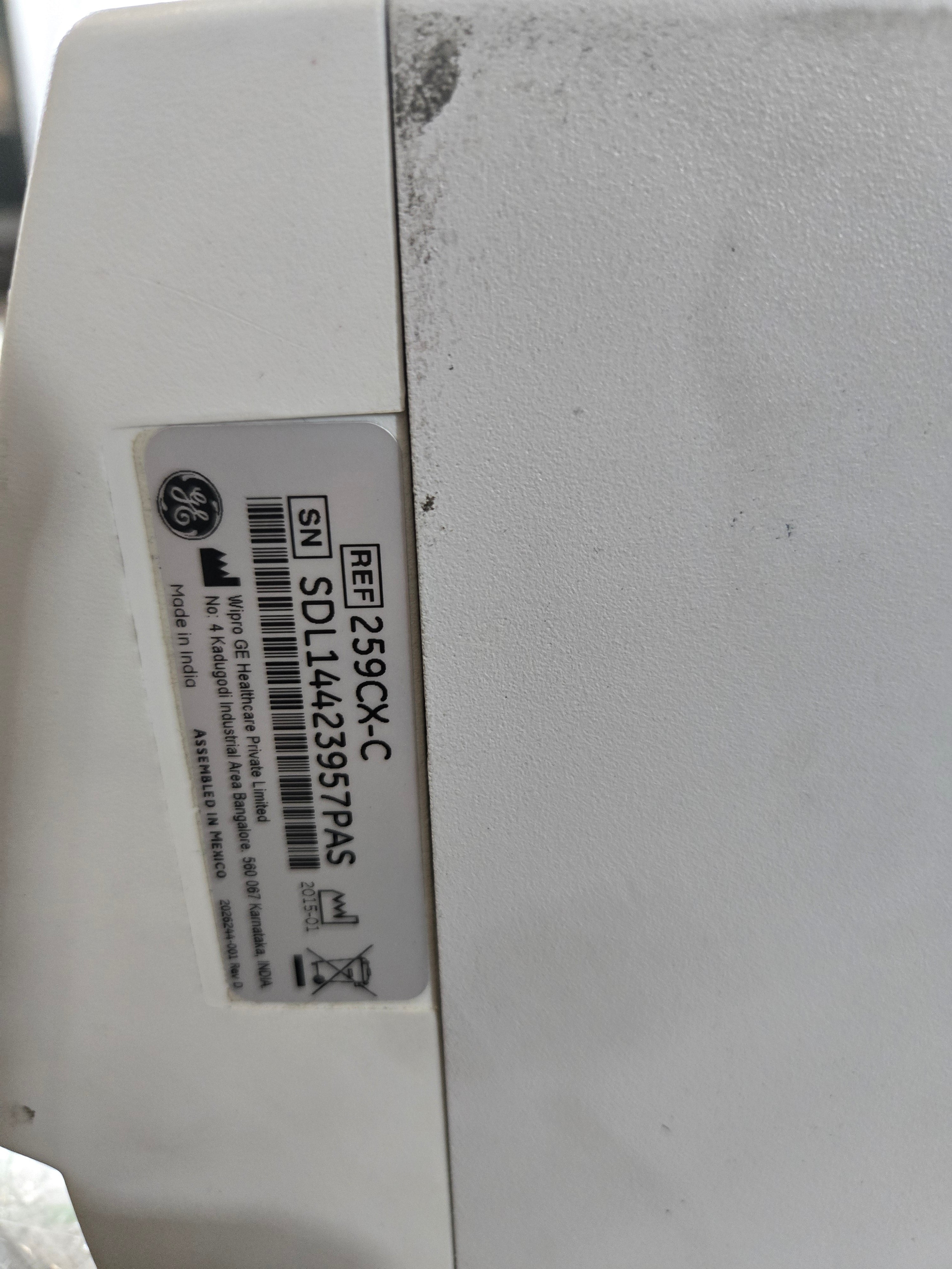 GE Healthcare Corometrics 250cx Series Model 259cx-c Fetal Monitor