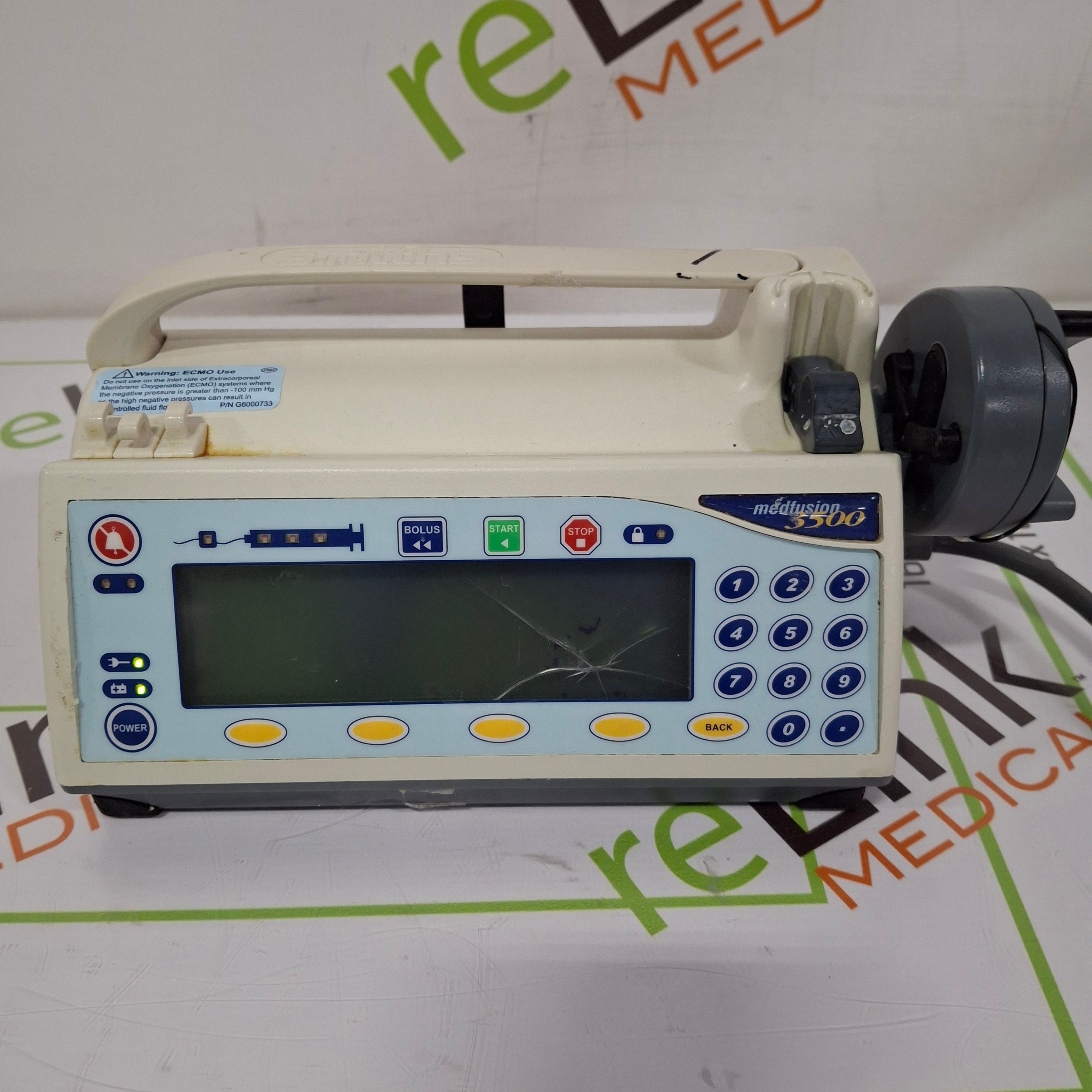 Smiths Medical Medfusion 3500 Version 5 Syringe Infusion Pump