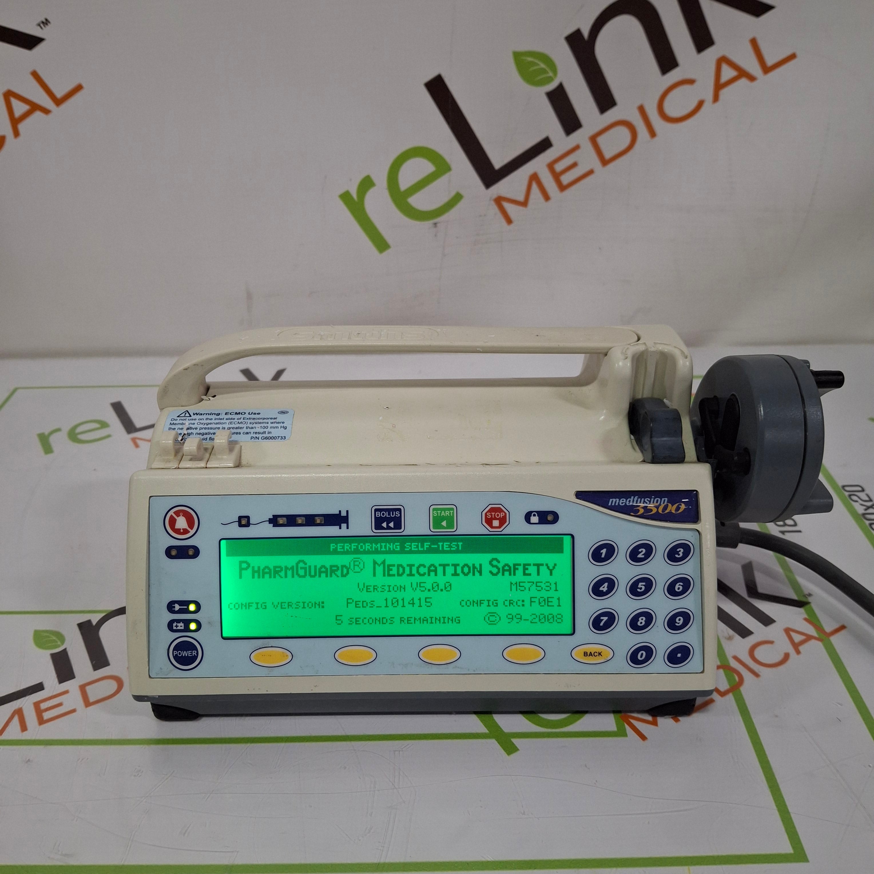 Smiths Medical Medfusion 3500 Version 5 Syringe Infusion Pump