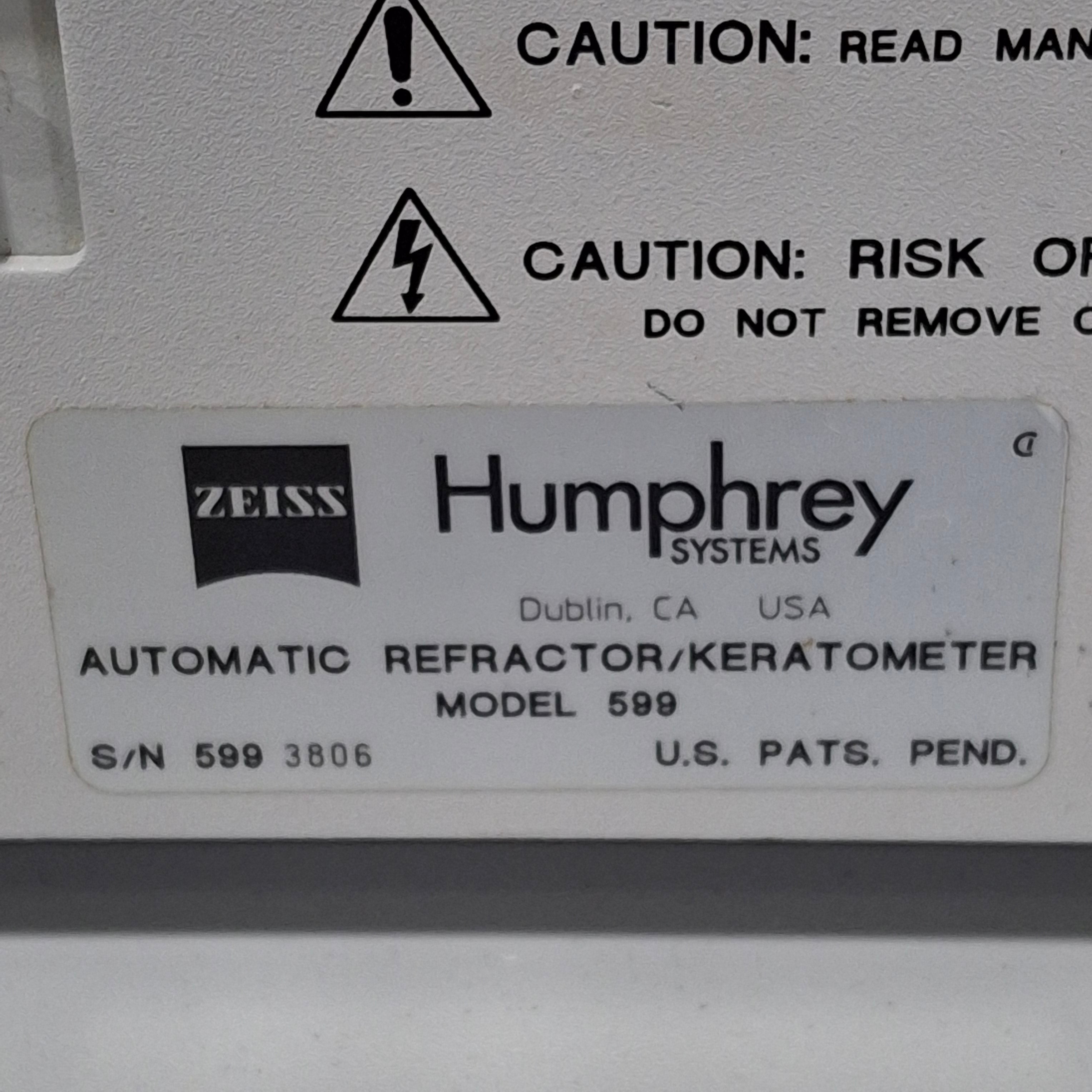 Carl Zeiss Humphrey 599 Automatic Refractor