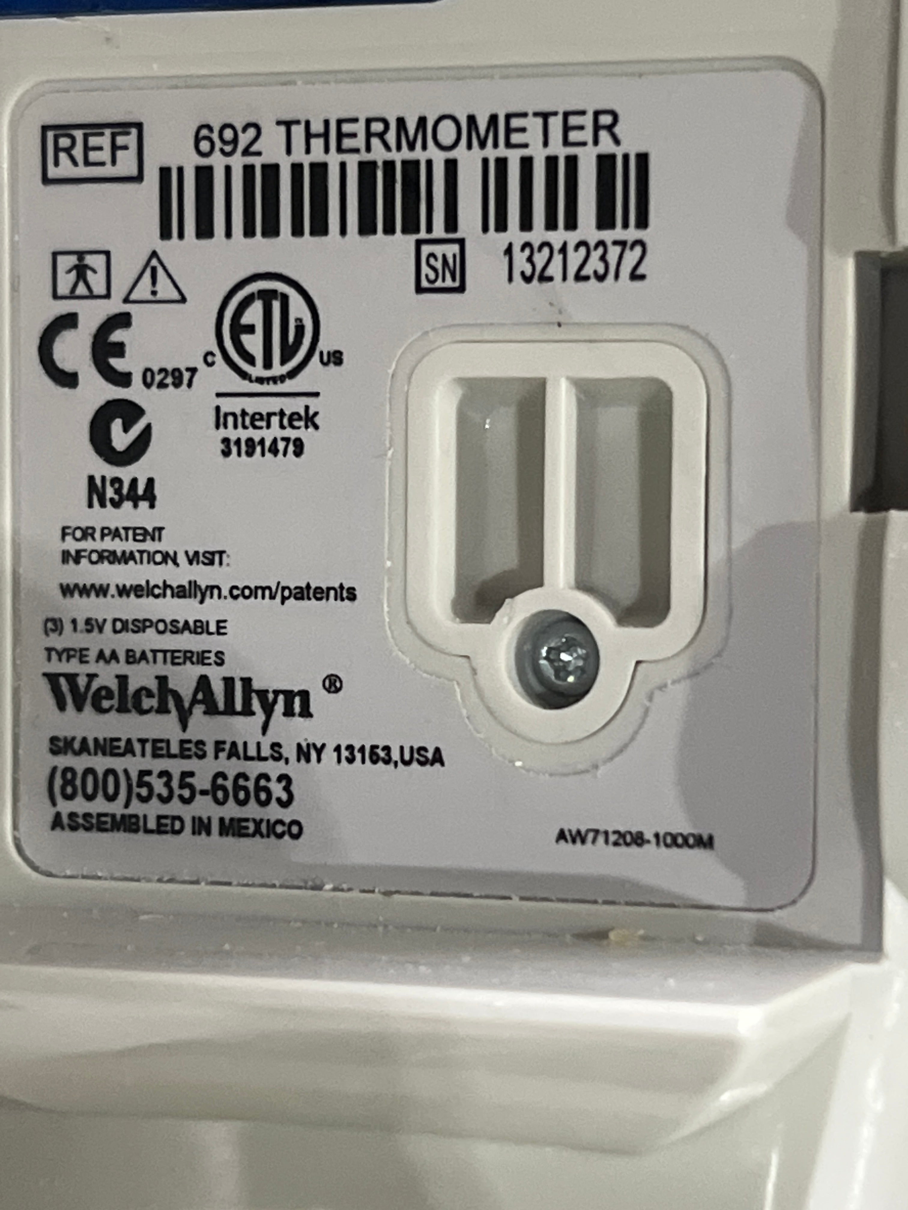 Welch Allyn SureTemp Plus 692 Thermometer