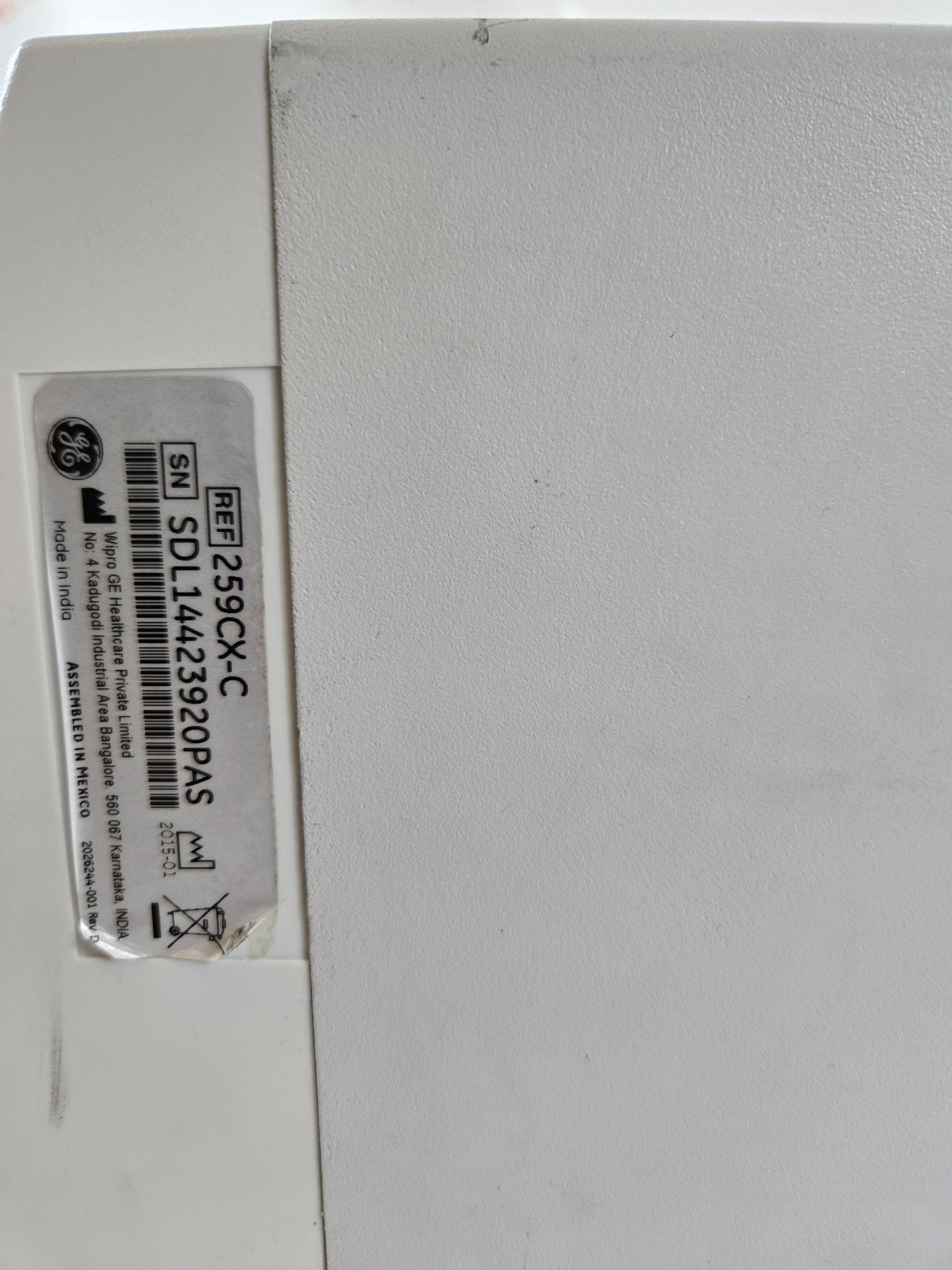 GE Healthcare Corometrics 250cx Series Model 259cx-c Fetal Monitor