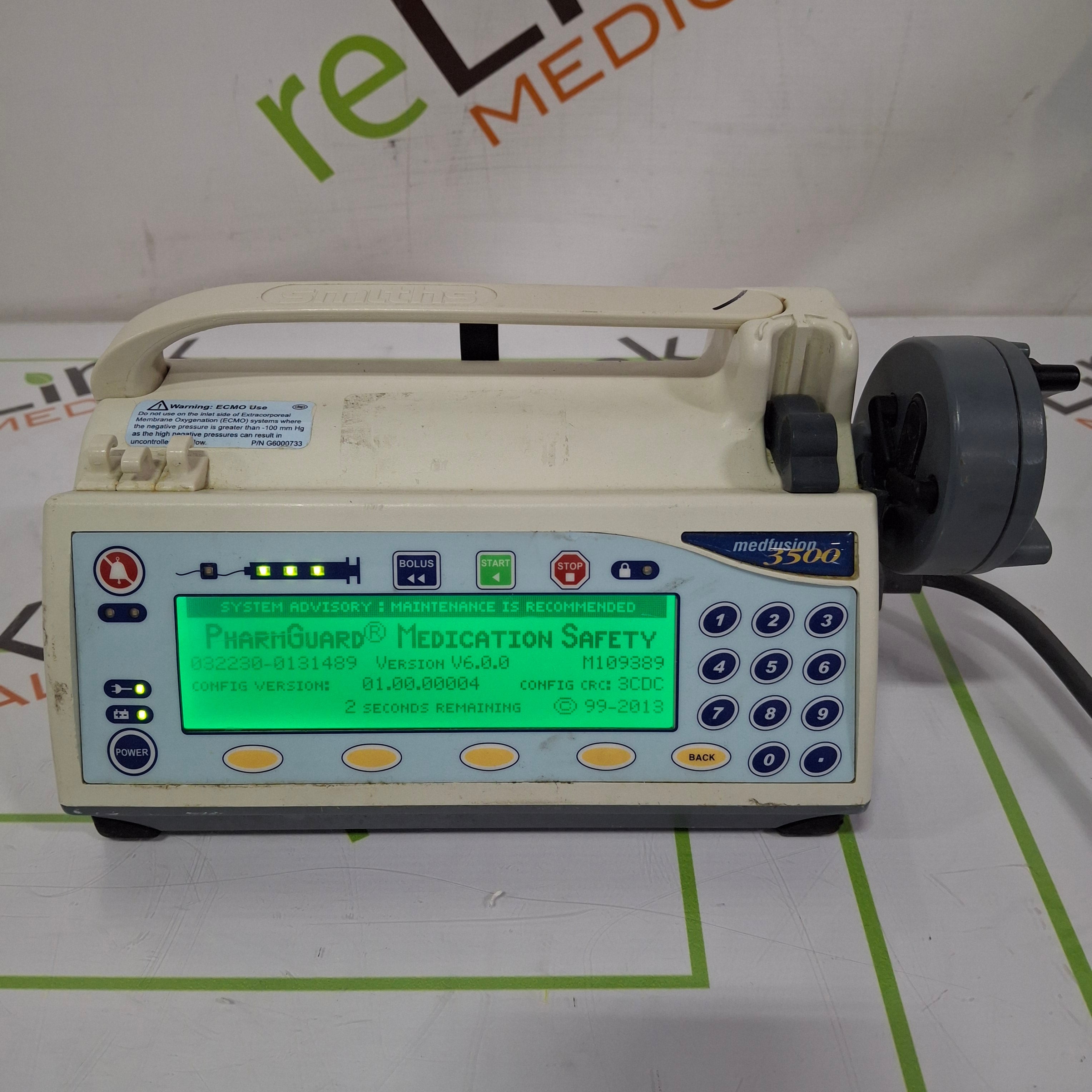 Smiths Medical Medfusion 3500 Version 6 Syringe Infusion Pump