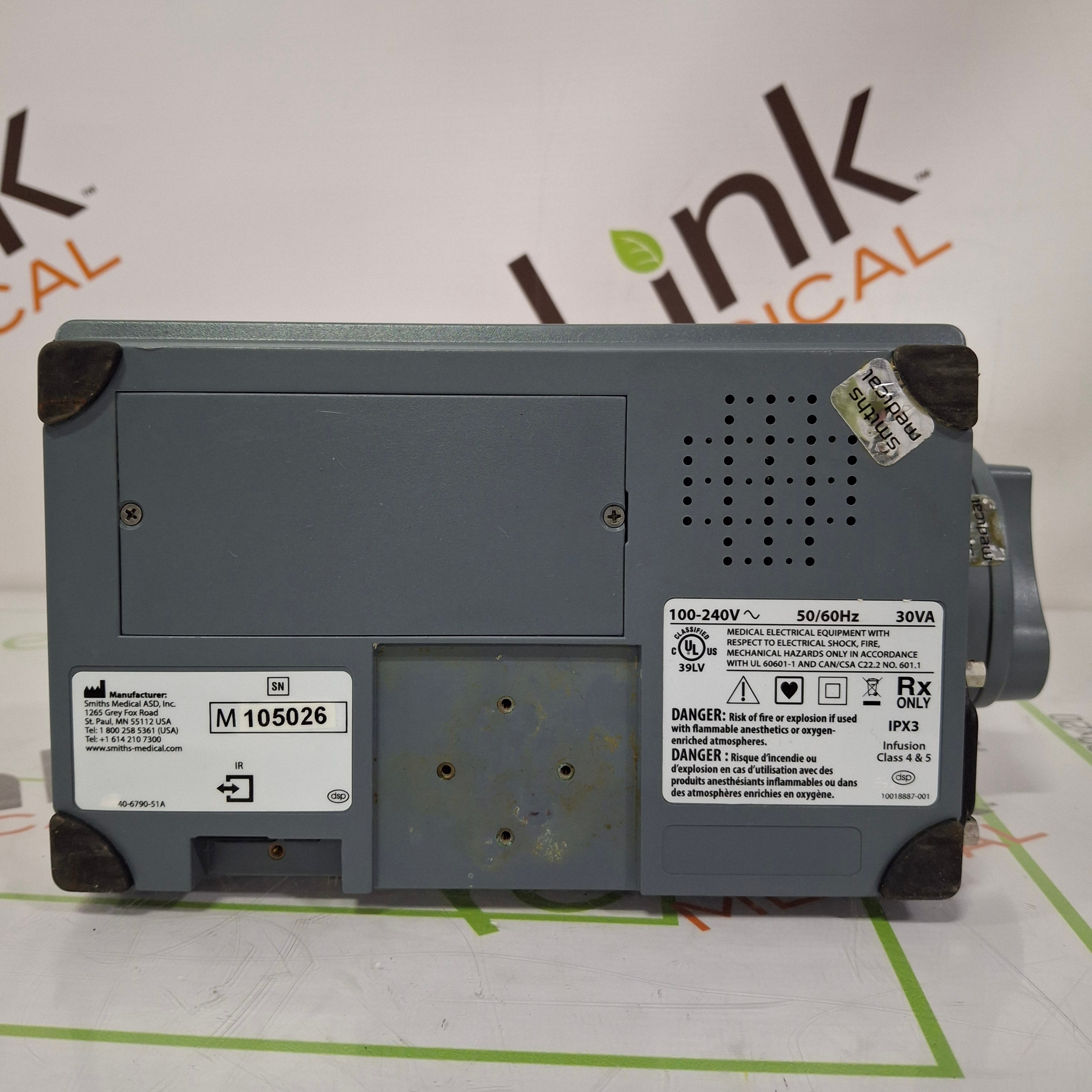 Smiths Medical Medfusion 3500 Version 6 Syringe Infusion Pump