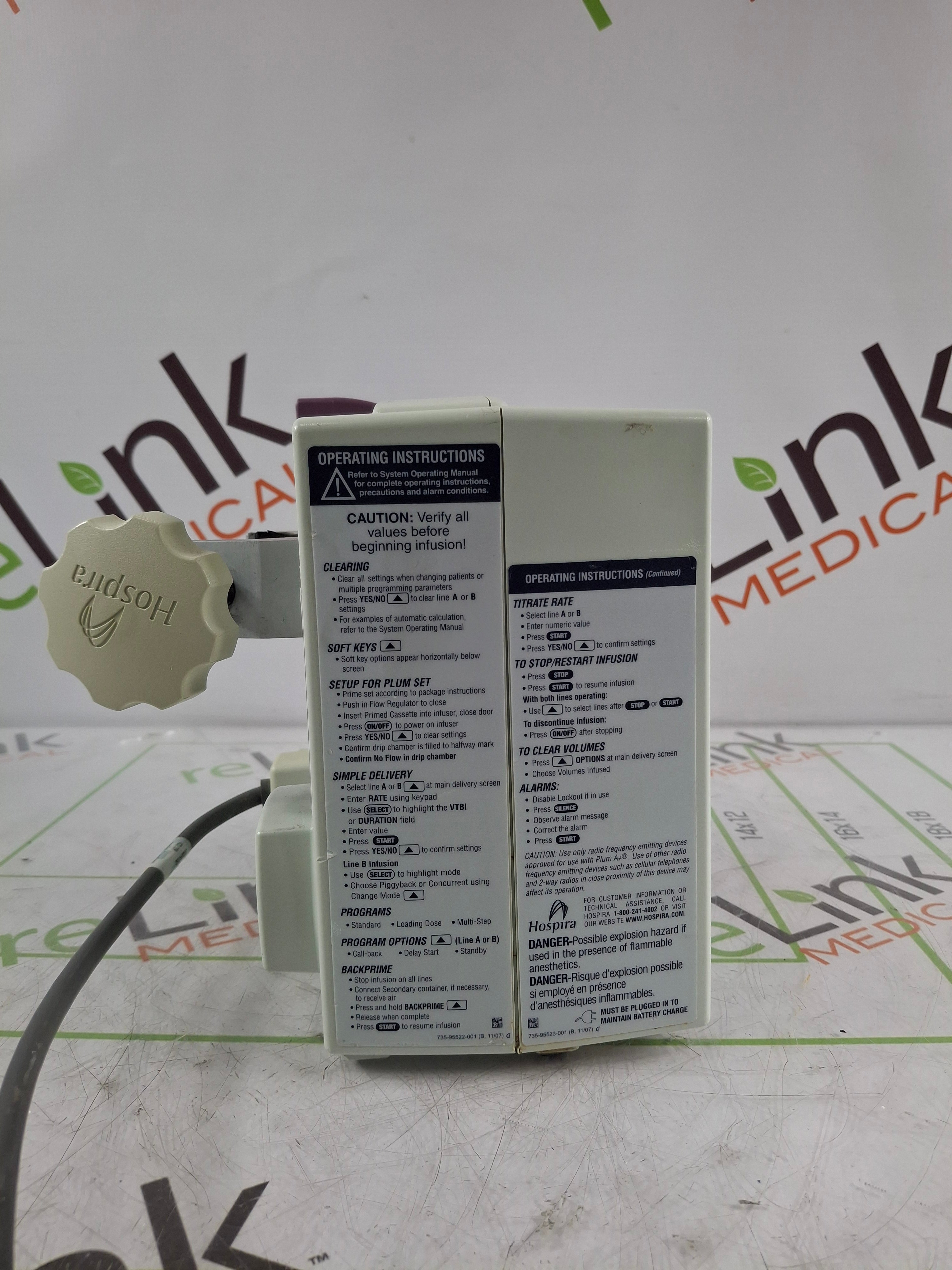 Hospira Plum A+ Infusion Pump