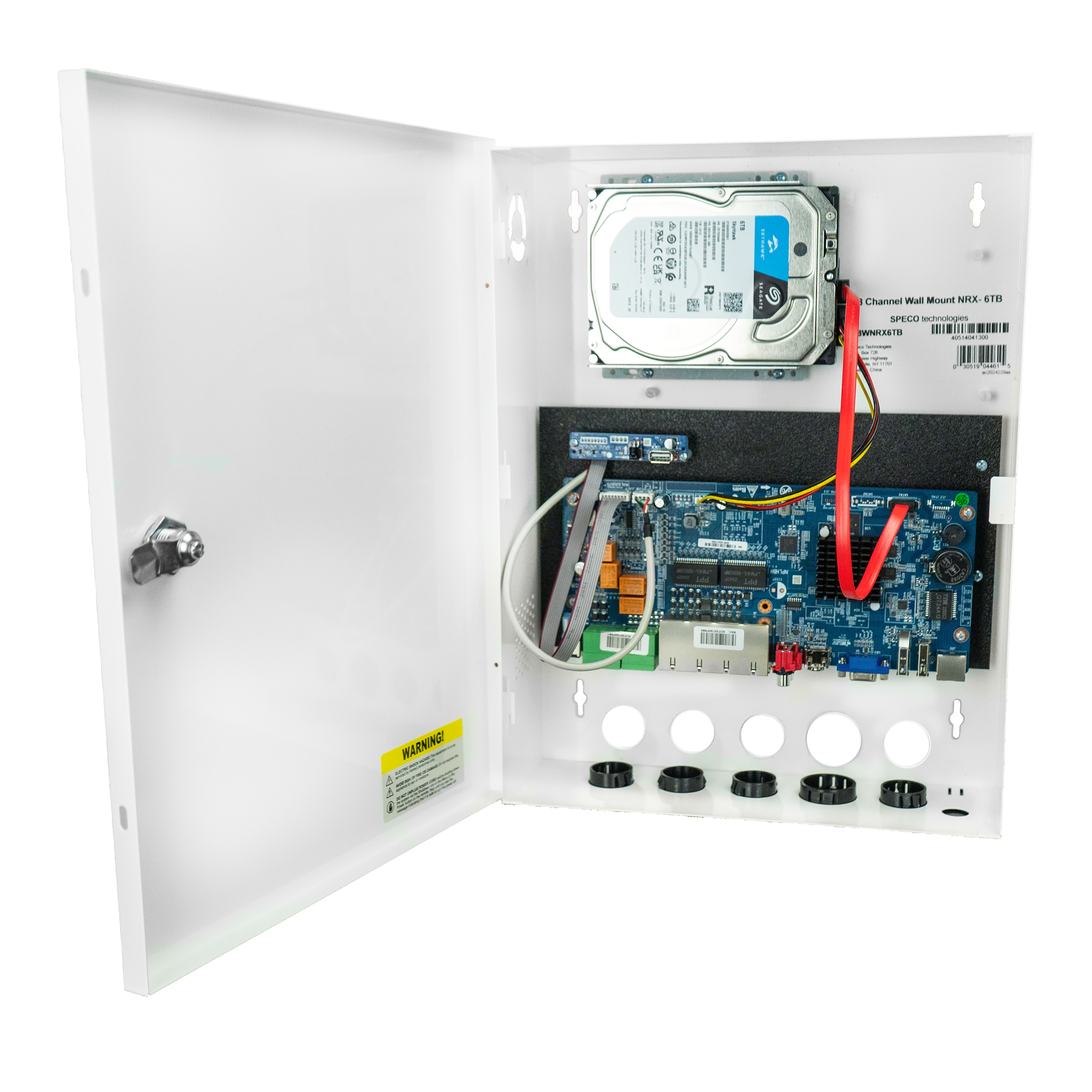 Speco Technologies N16WNRX2TB 16 Channel  Wall Mount Facial Recognition Recorder with Smart Analytics- 2TB